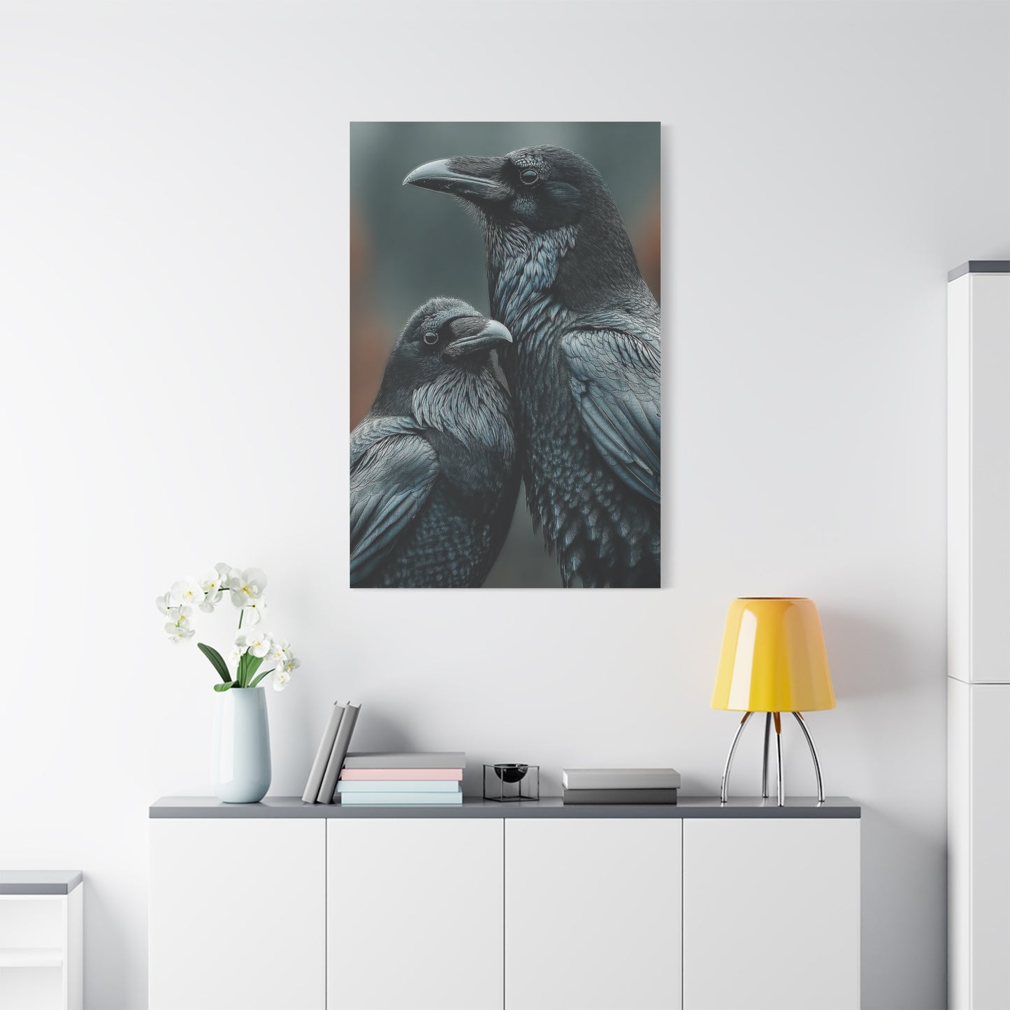 Raven and Crow Portrait – Shadow Companions Wall Art & Canvas Print