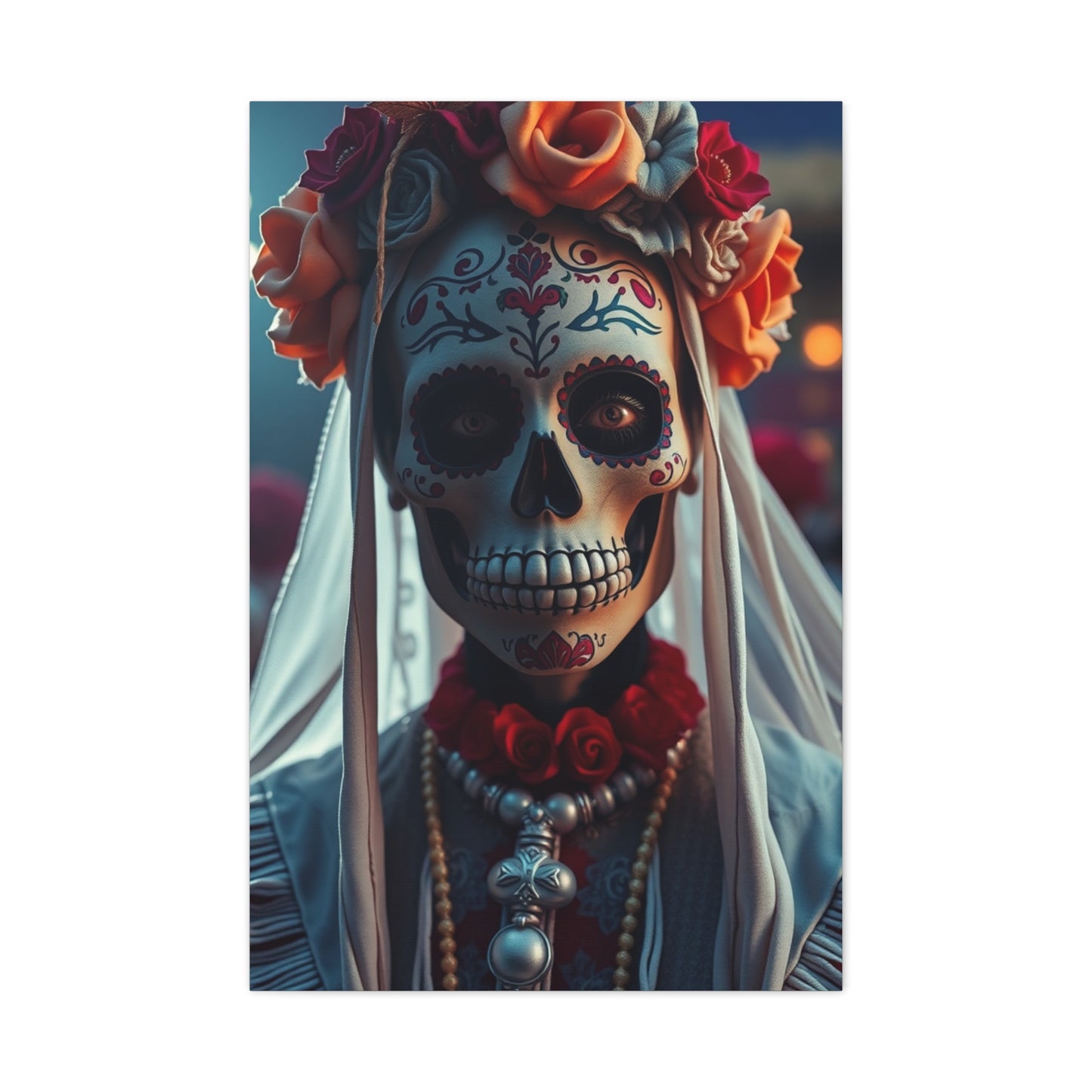 Vision Día de los Muertos Art Art Wall Art & Canvas Print