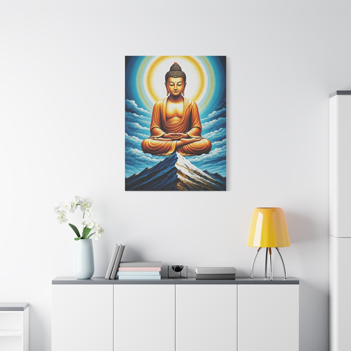 Celestial Buddha Above the Mountains Wall Art & Canvas Prints