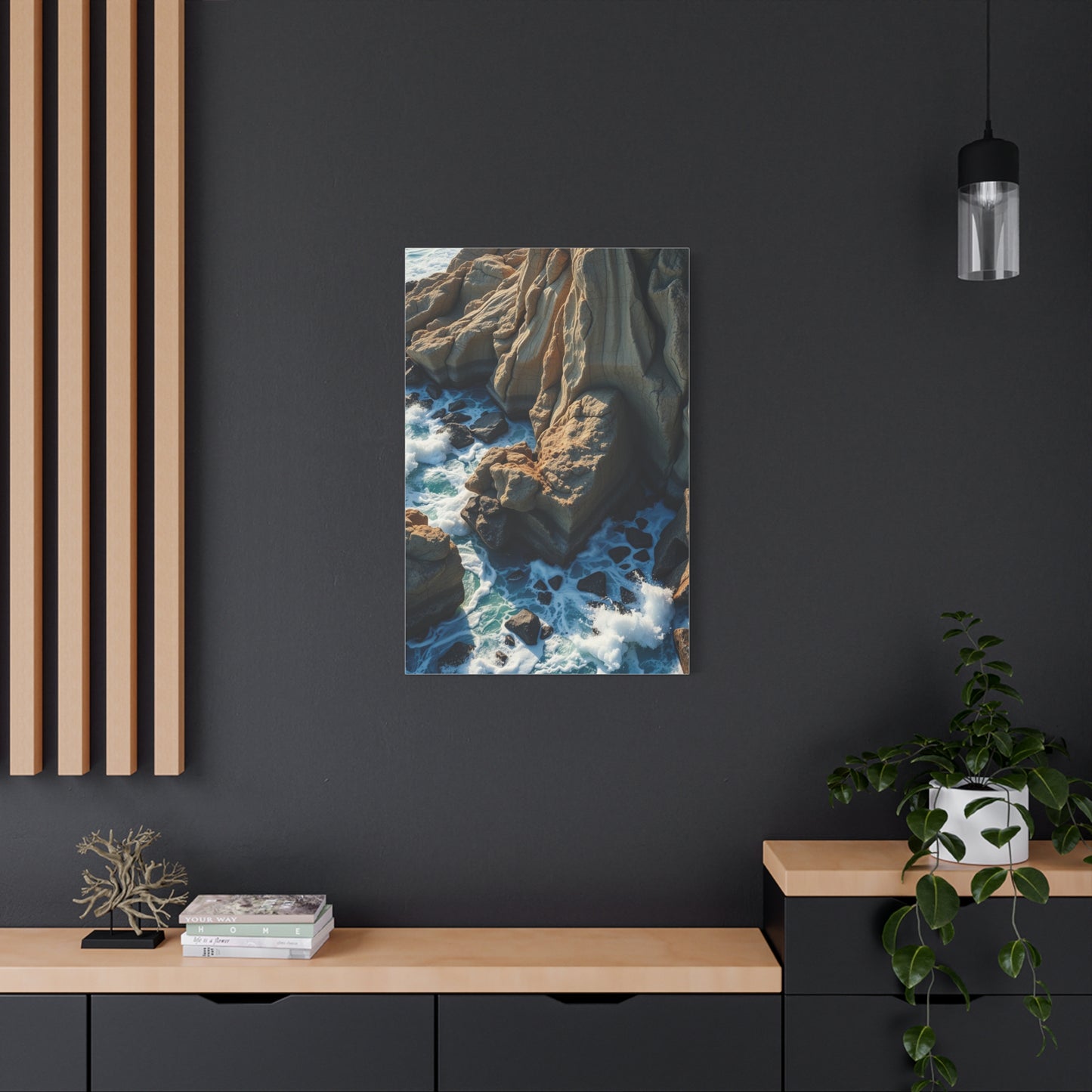 Shoreline Symphony Painting Wall Art & Canvas Print