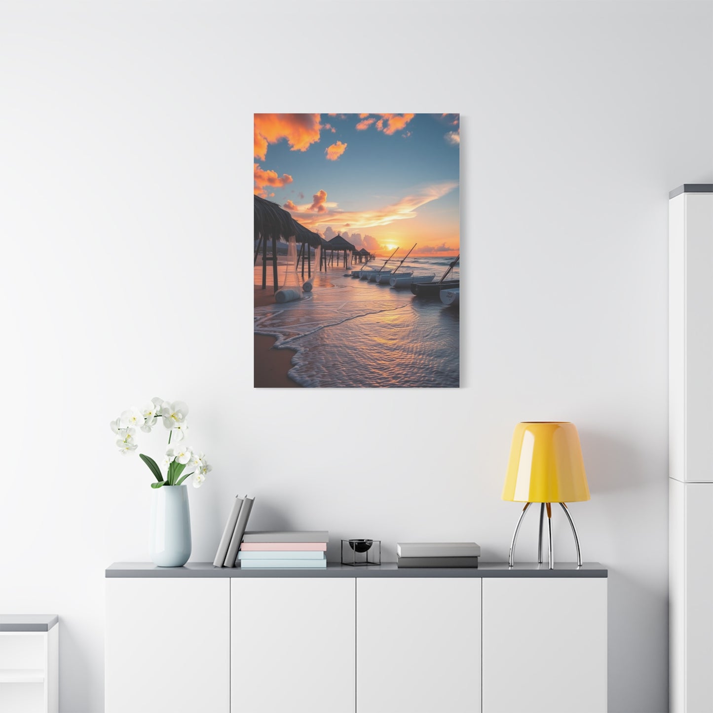 Beach Sunrise and Sunset Art Refined Canvas Wall Art & Canvas Print