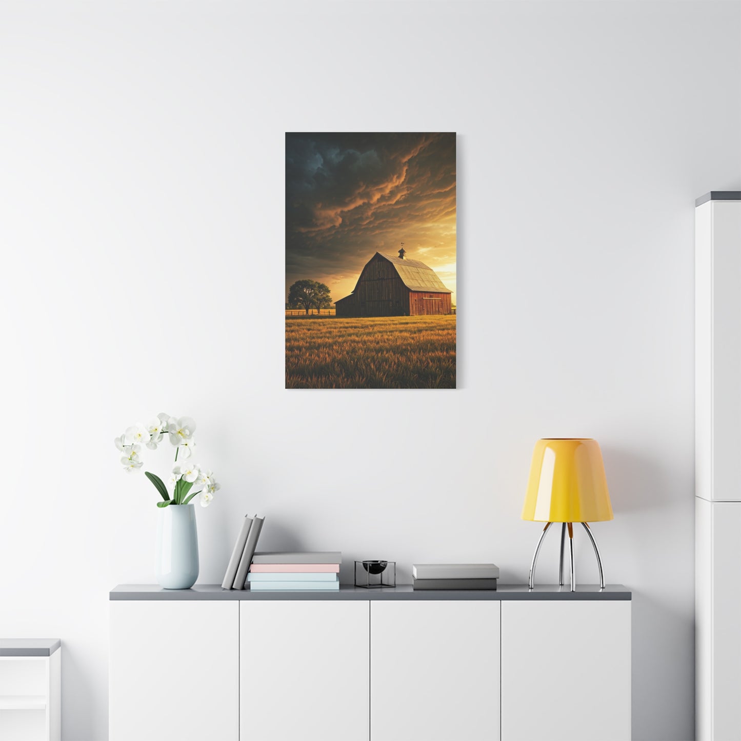 Sunset Prairie Barn Wall Art & Canvas Prints