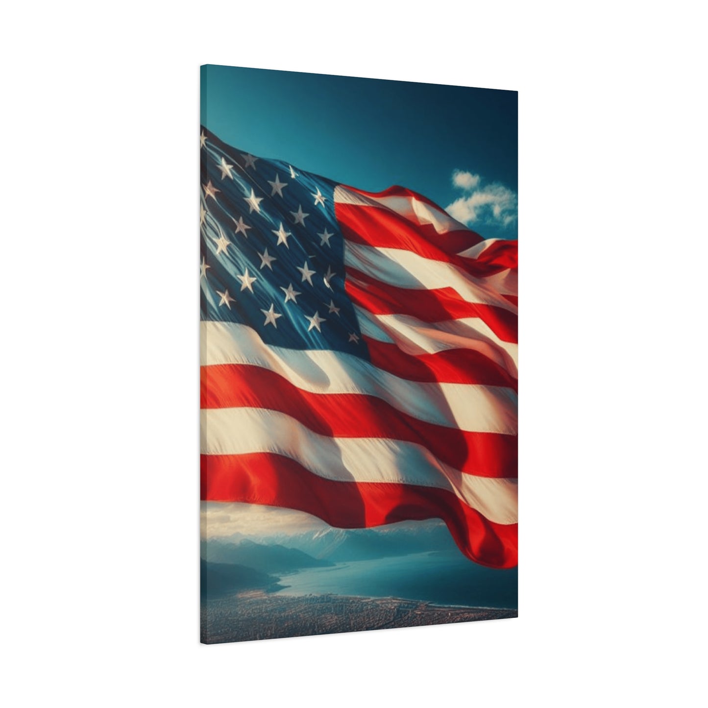 American Flag Waving Wall Art & Canvas Prints