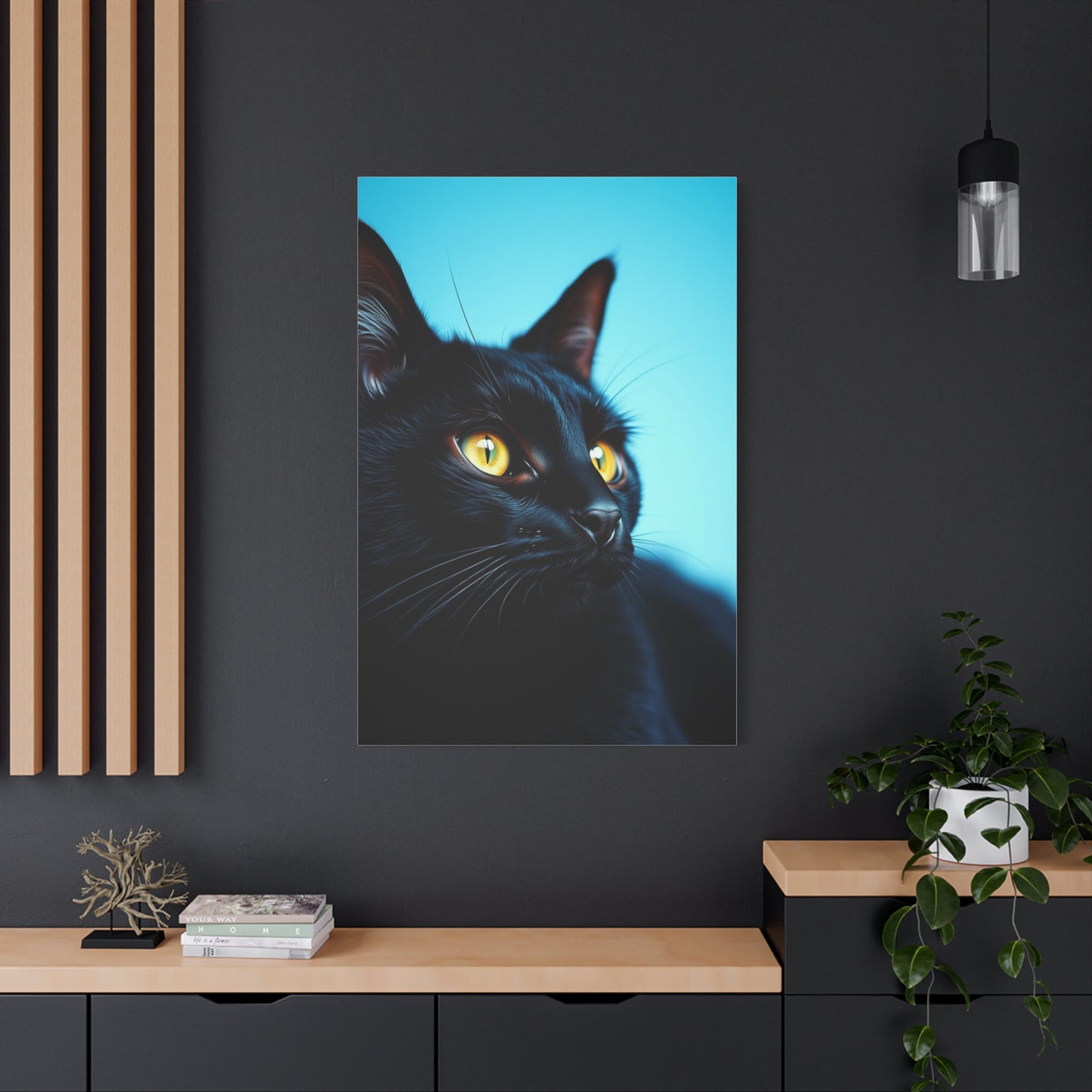 Supreme Black Cat Art Collection Wall Art & Canvas Print