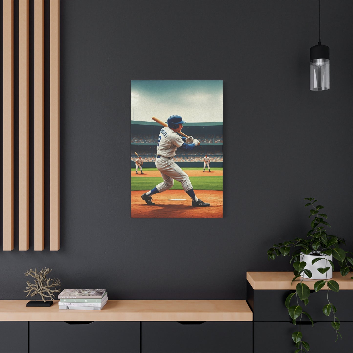 Classic Batter Swing in Stadium Action Wall Art & Canvas Prints