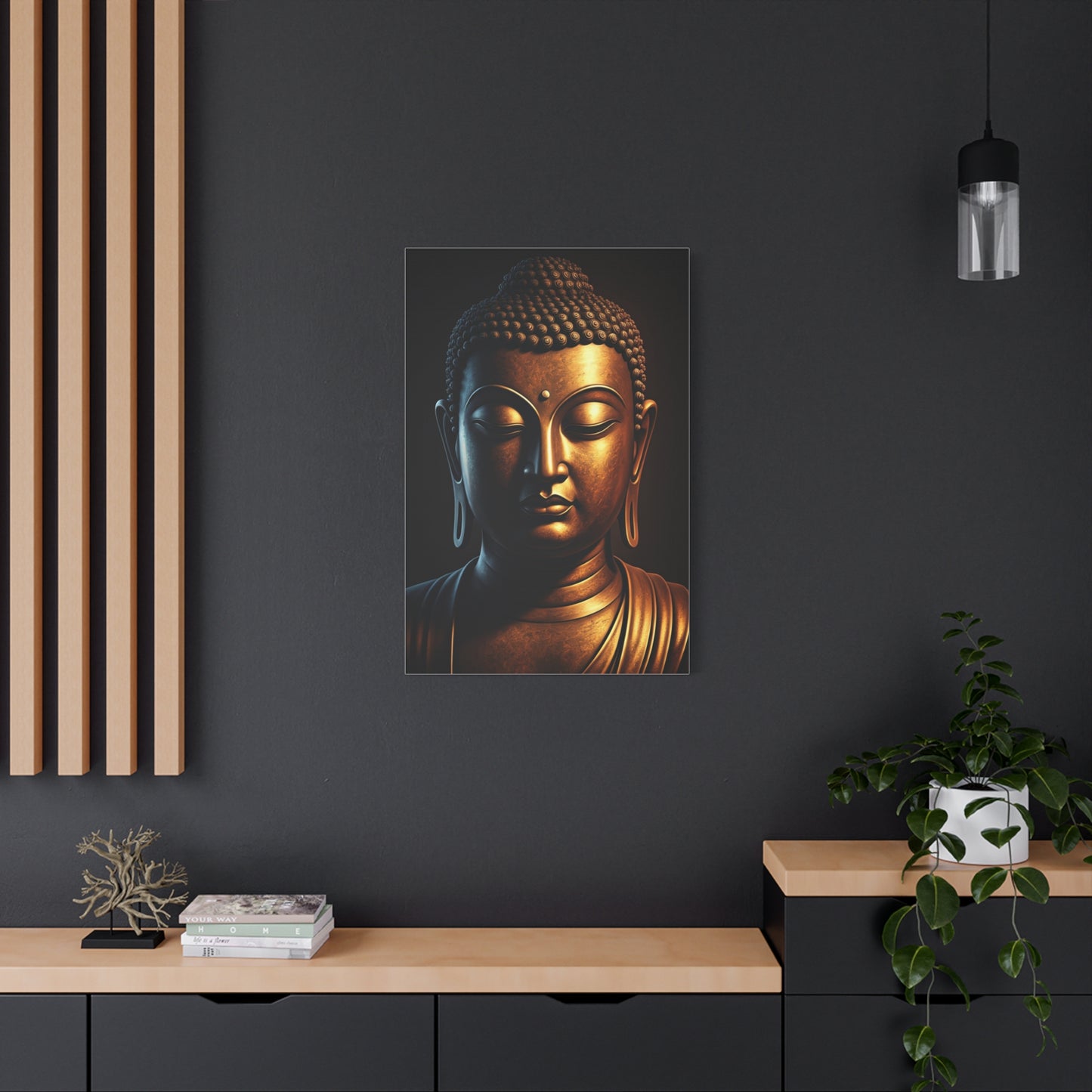 Golden Spark Buddha Meditation Wall Art & Canvas Prints