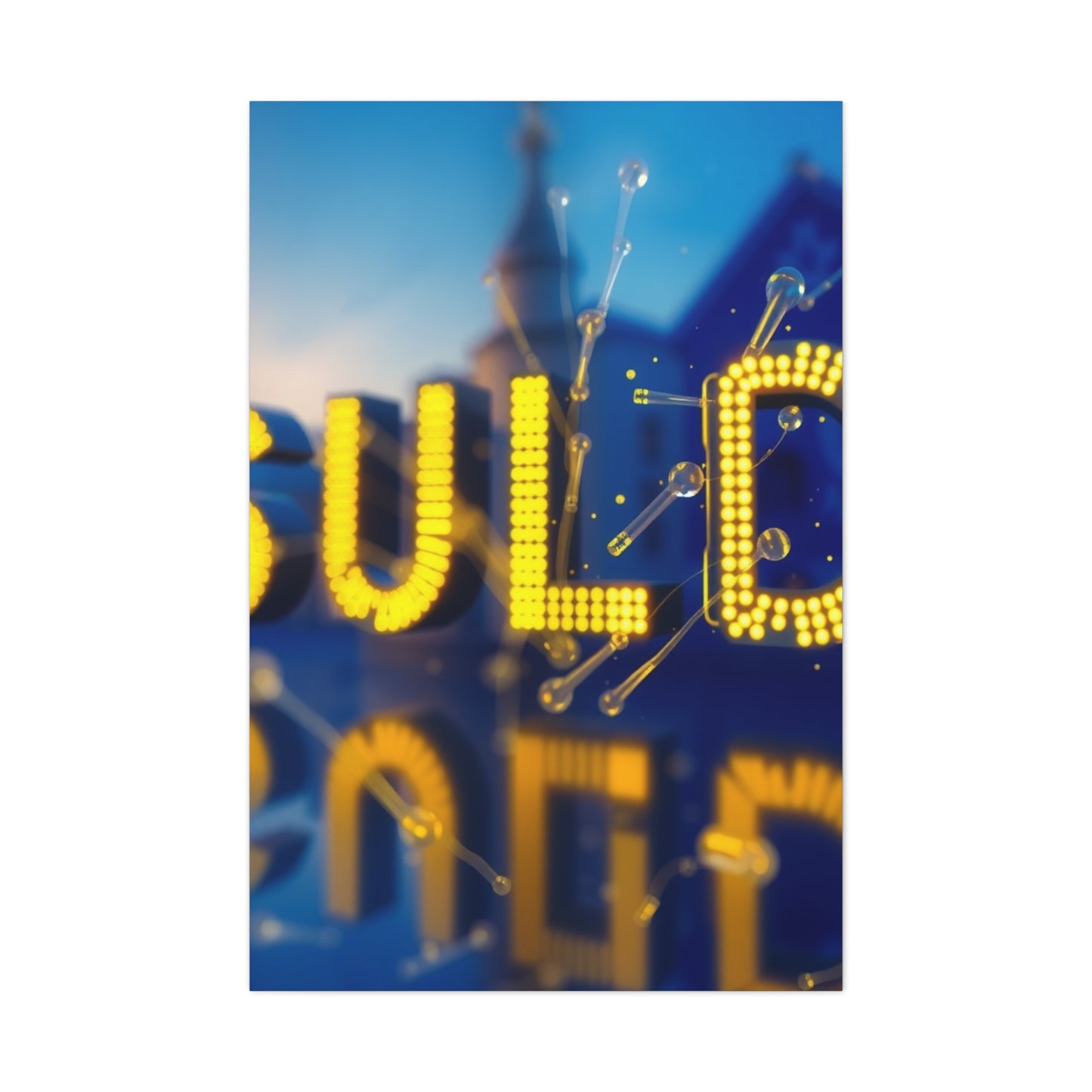 Blue & Yellow Art Luxury Canvas Wall Art & Canvas Print