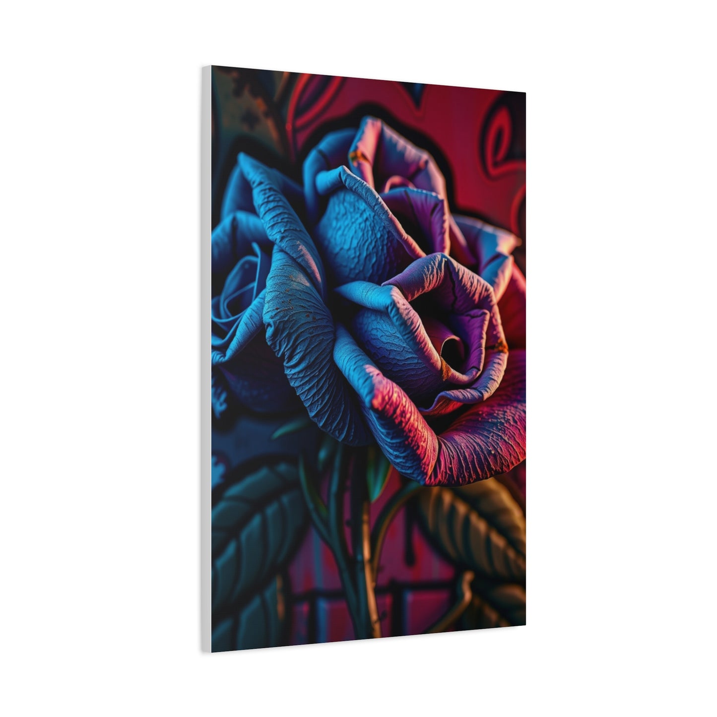 Noble Petals Graffiti Canvas Wall Art & Canvas Print