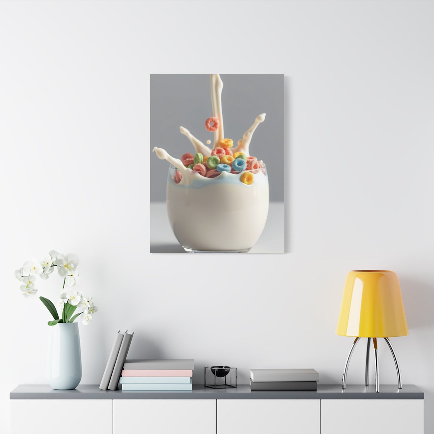 Luminous Milk Whirl Painting Wall Art & Canvas Print