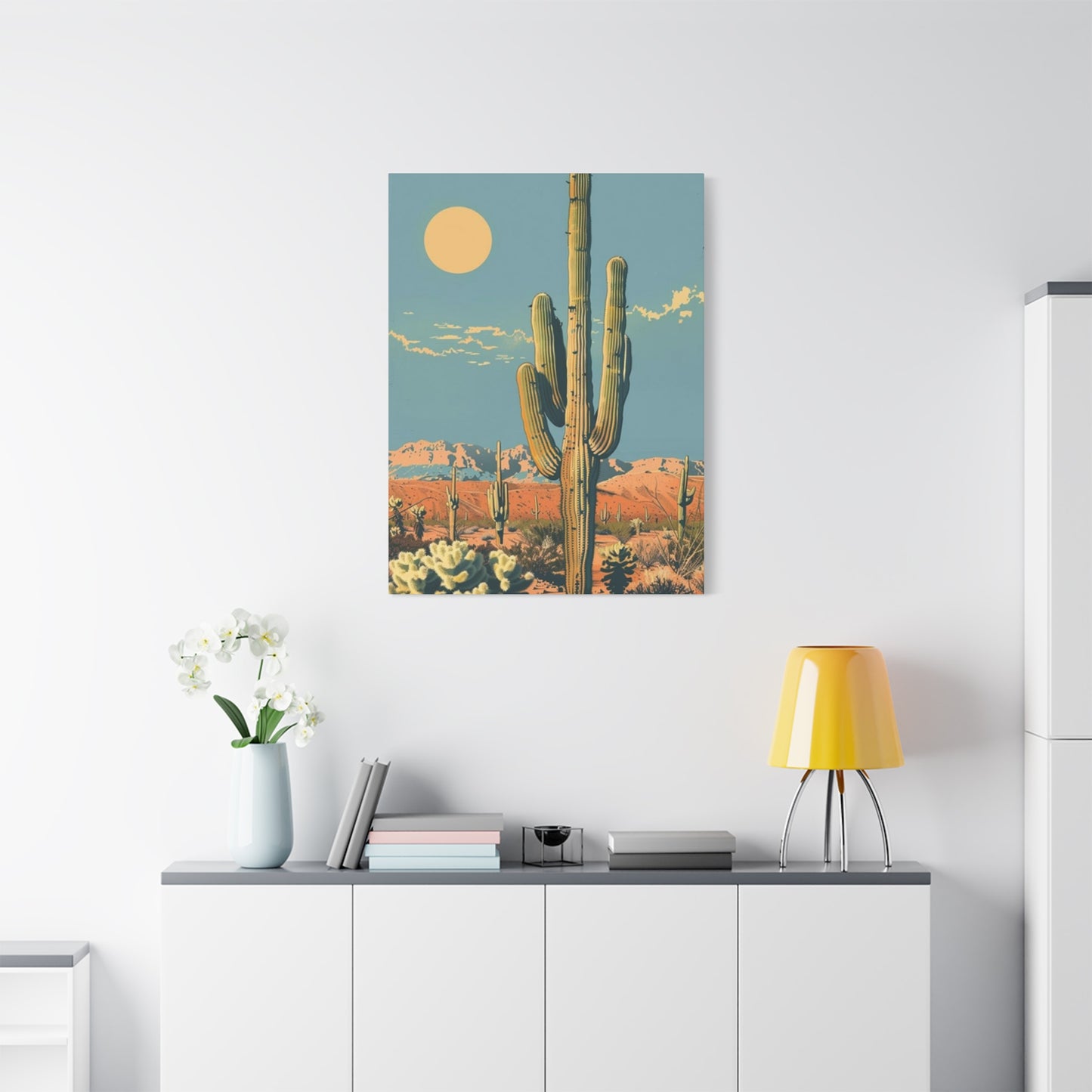 Large Cactus In Desert Wall Art & Canvas Prints
