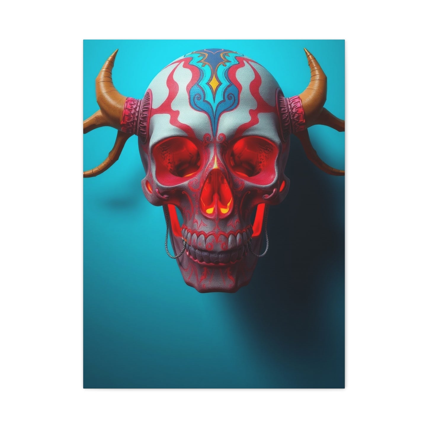 Elite 3D Trippy Skull Art By Ali Gulec Art Vision Wall Art & Canvas Print