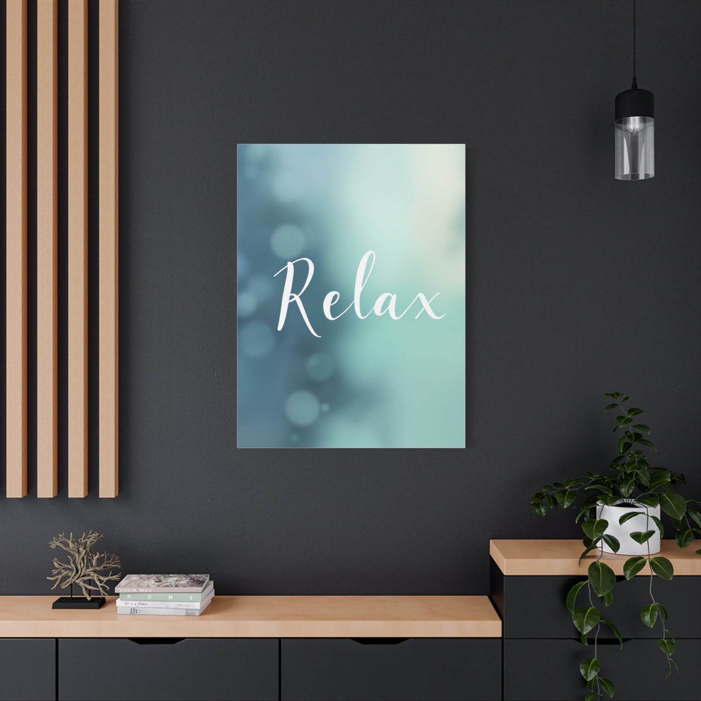 Relax Calm Typography Wall Art & Canvas Prints