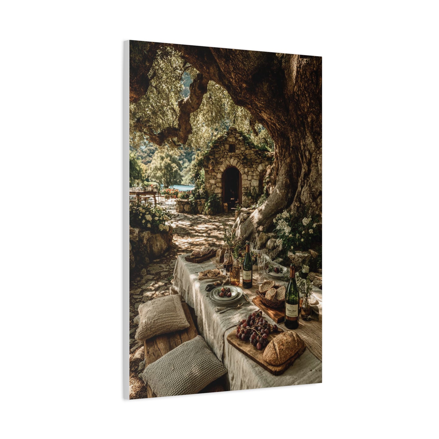 Olive Grove Countryside Lunch Wall Art & Canvas Print