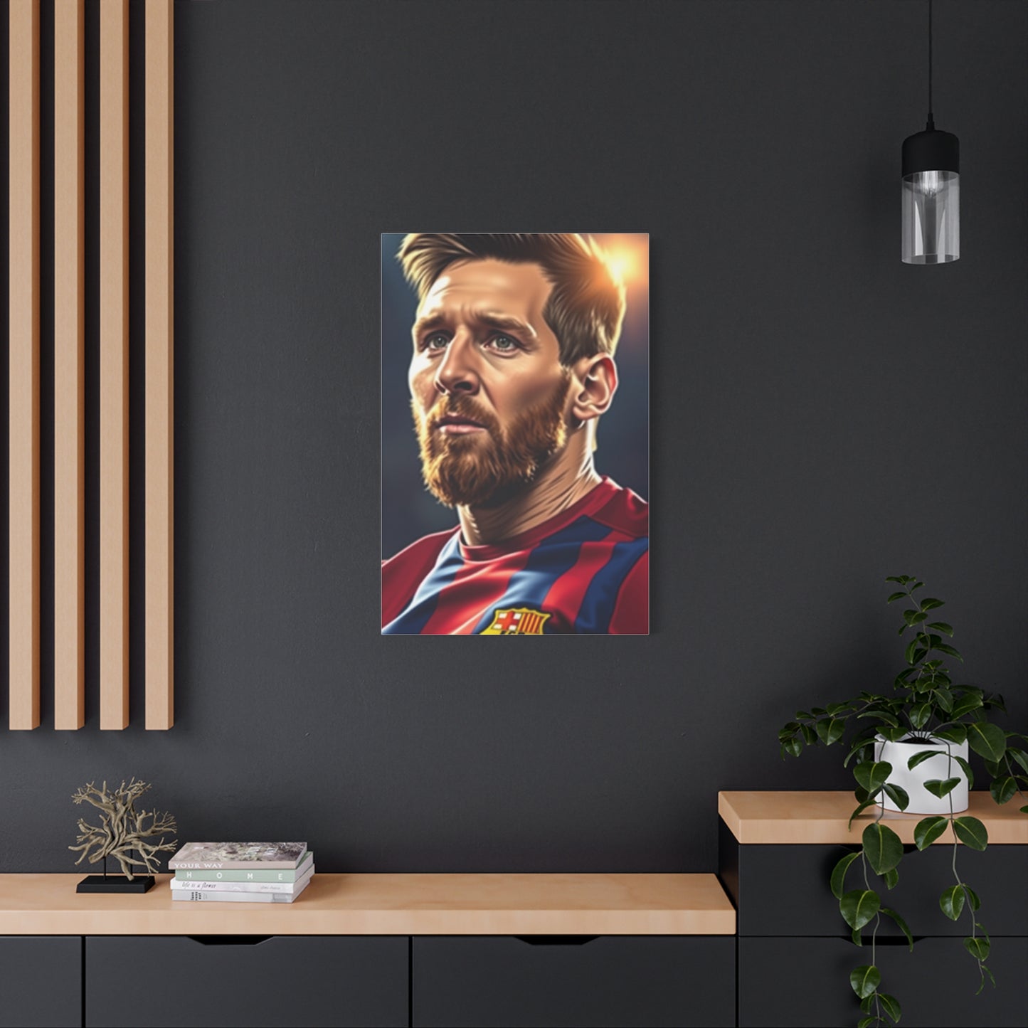 Majestic Messi Illustration Elegance Wall Art & Canvas Print