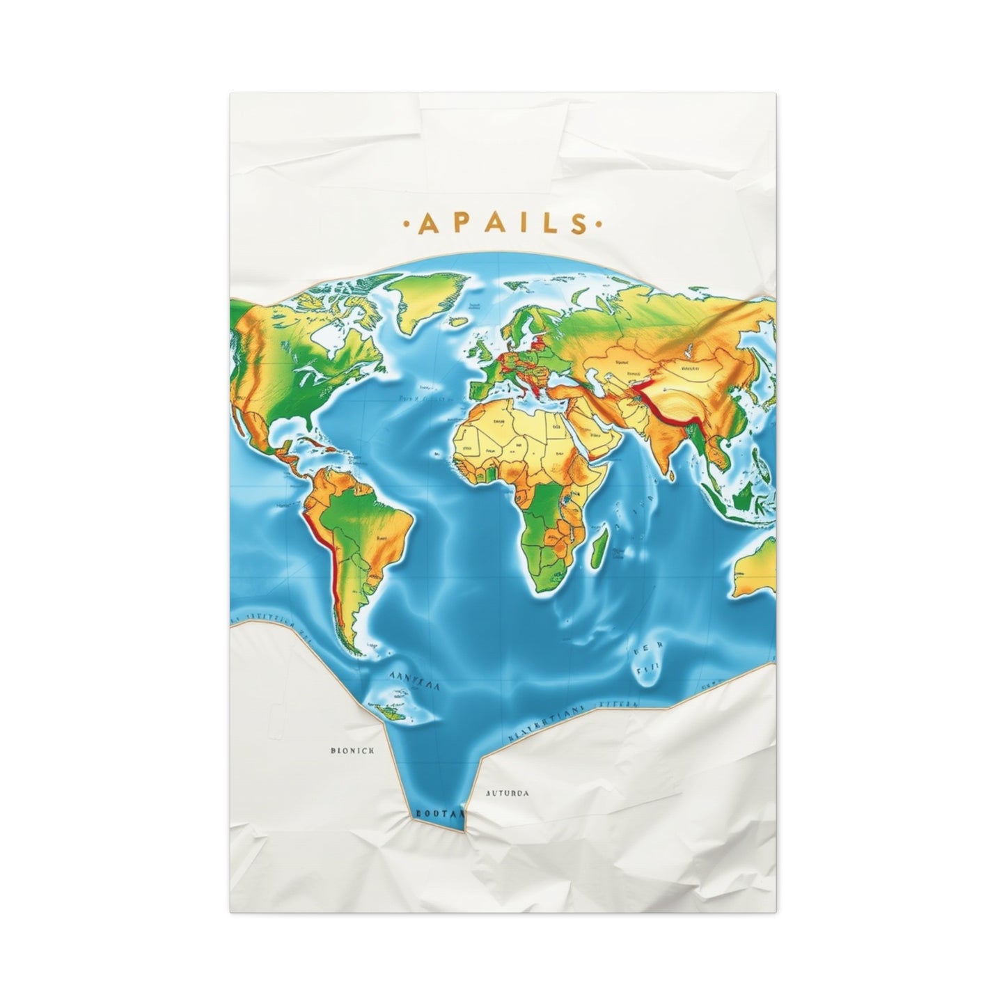 Cartographic Elegance Canvas