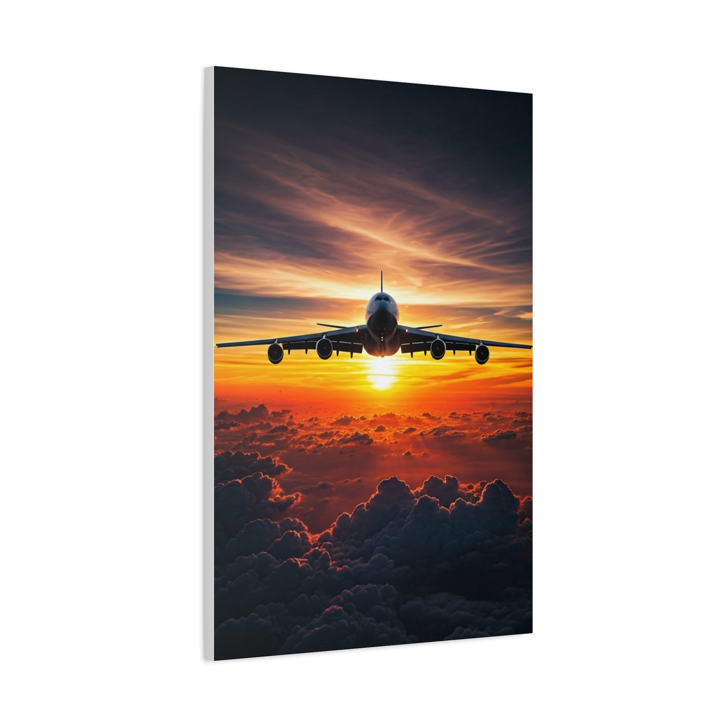 Sunset Flight Above the Clouds Wall Art & Canvas Prints