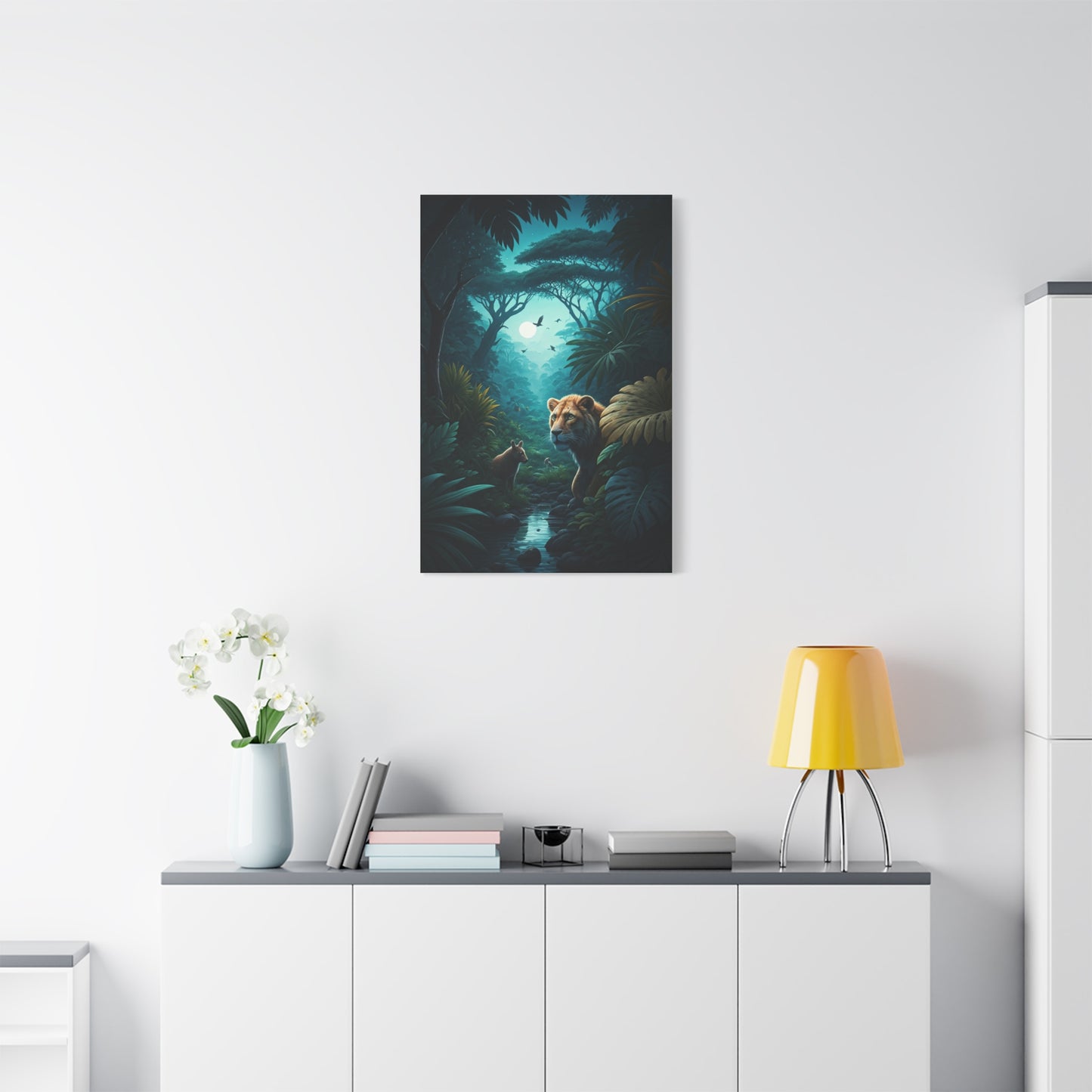 Moonlit Jungle Guardian Wall Art & Canvas Prints
