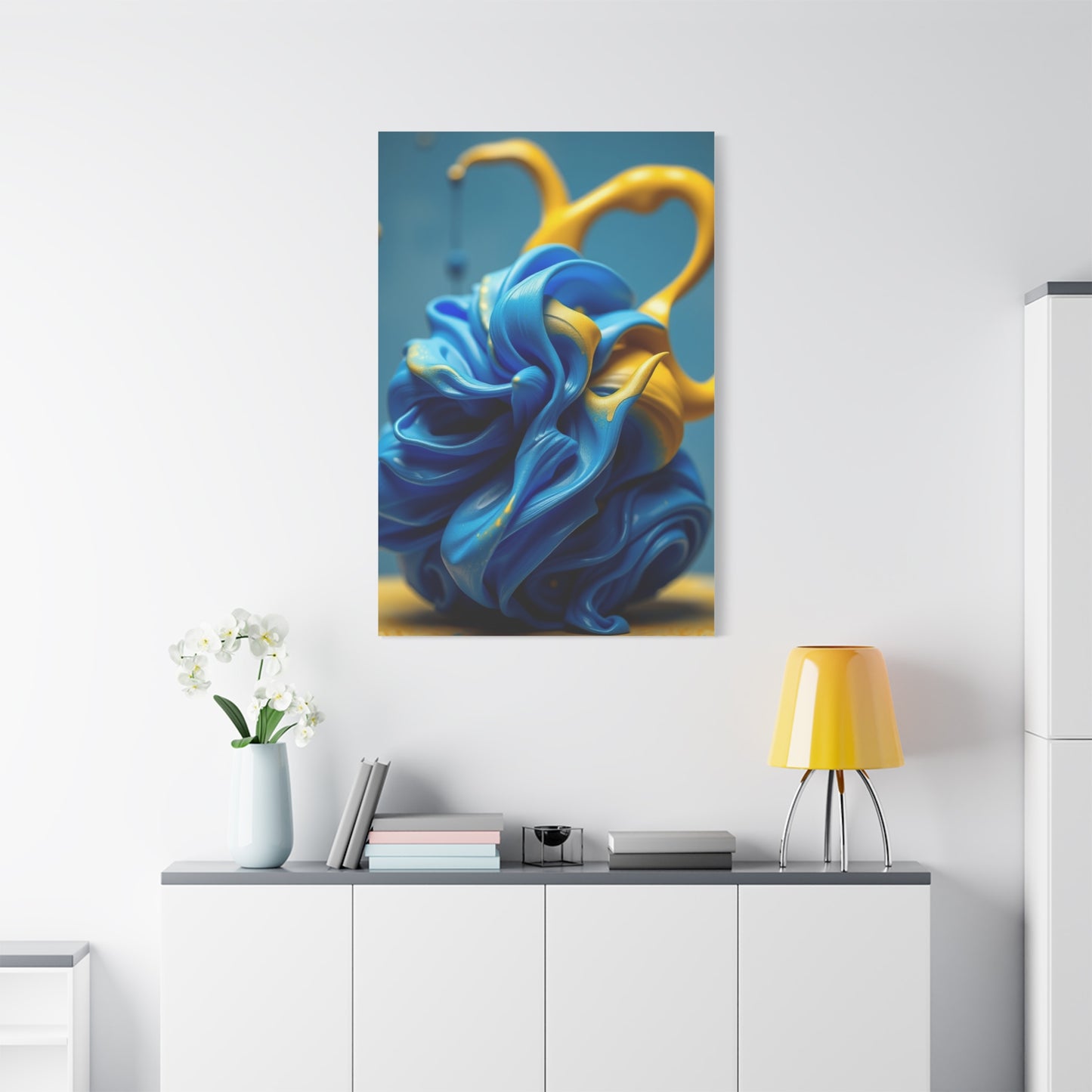 Supreme Blue & Yellow Art Collection Wall Art & Canvas Print