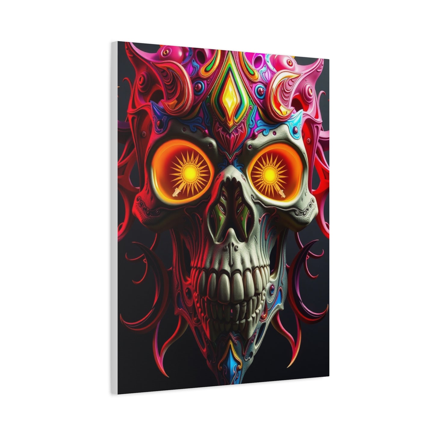 3D Trippy Skull Art By Ali Gulec Art Supreme Canvas Gallery Wall Art & Canvas Print