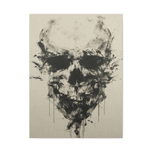 Skull Charcoal Drawing Wall Art & Canvas Prints