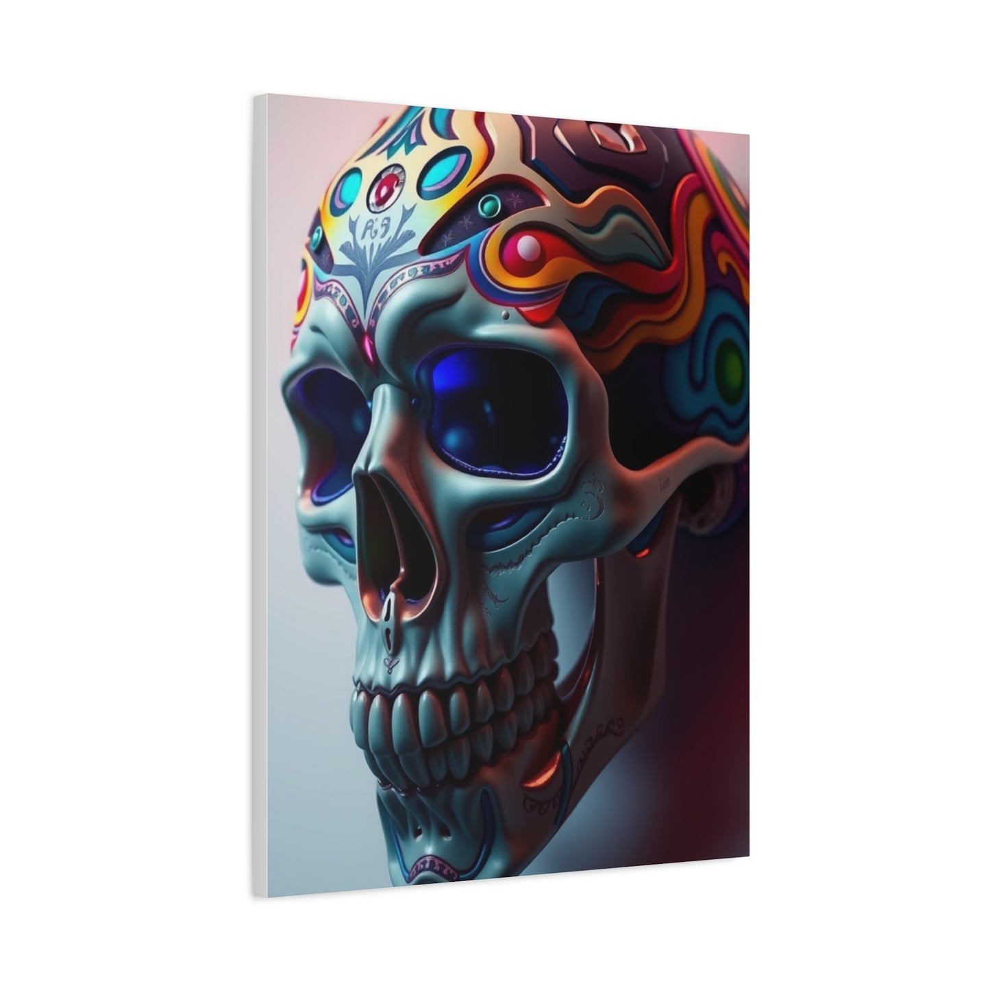 3D Trippy Skull Art By Ali Gulec Art Supreme Gallery Wall Art & Canvas Print