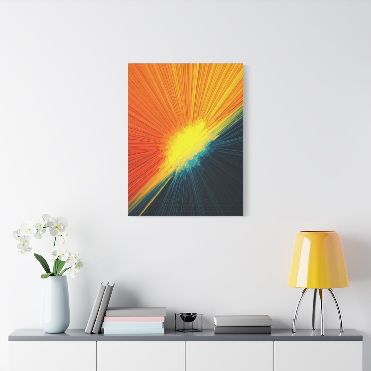 Golden Horizon Energy Abstract Wall Art & Canvas Prints