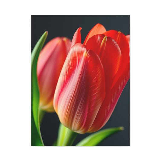 Tulip Flower Art Refined Canvas Wall Art & Canvas Print