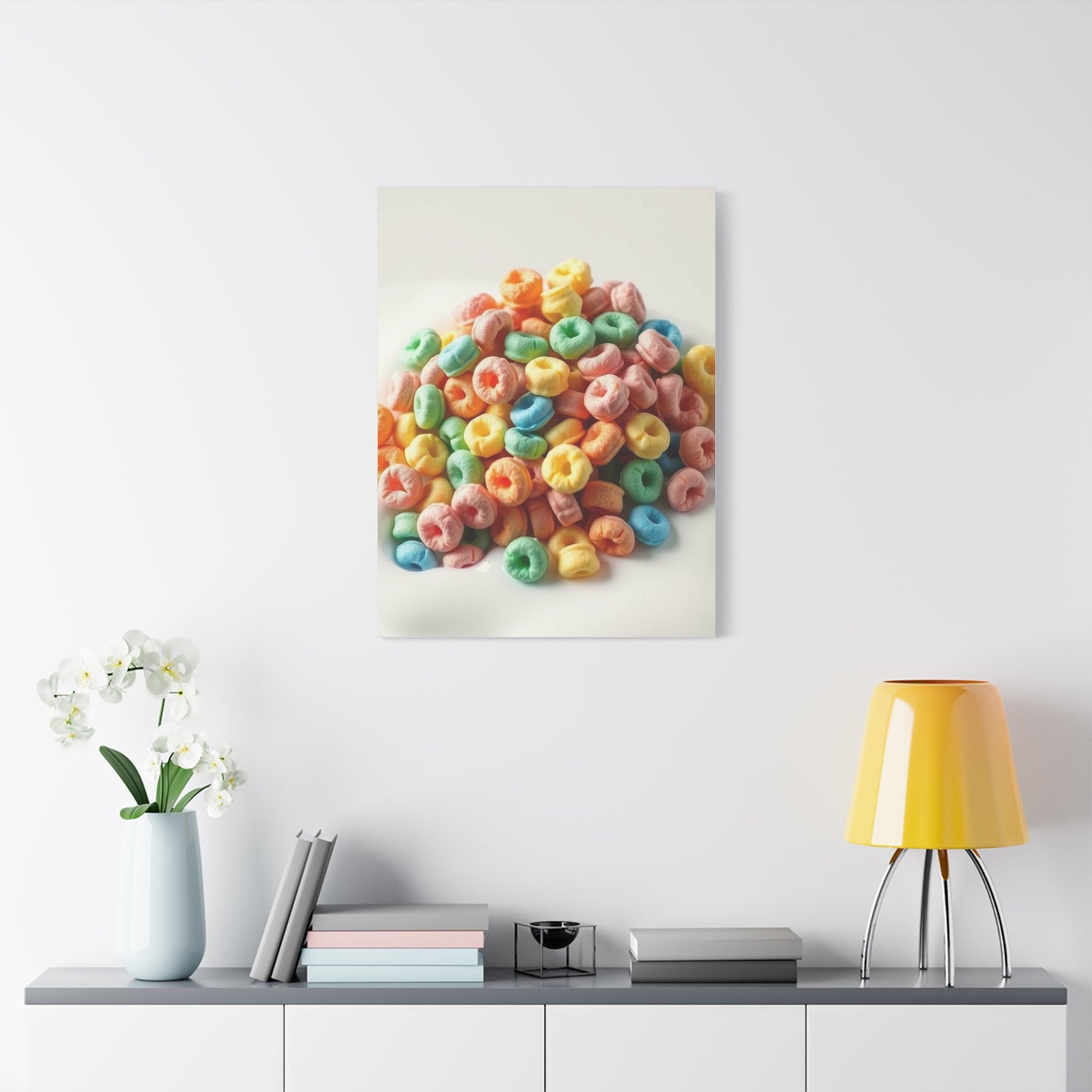 Kaleidoscope in Cream Canvas Wall Art & Canvas Print