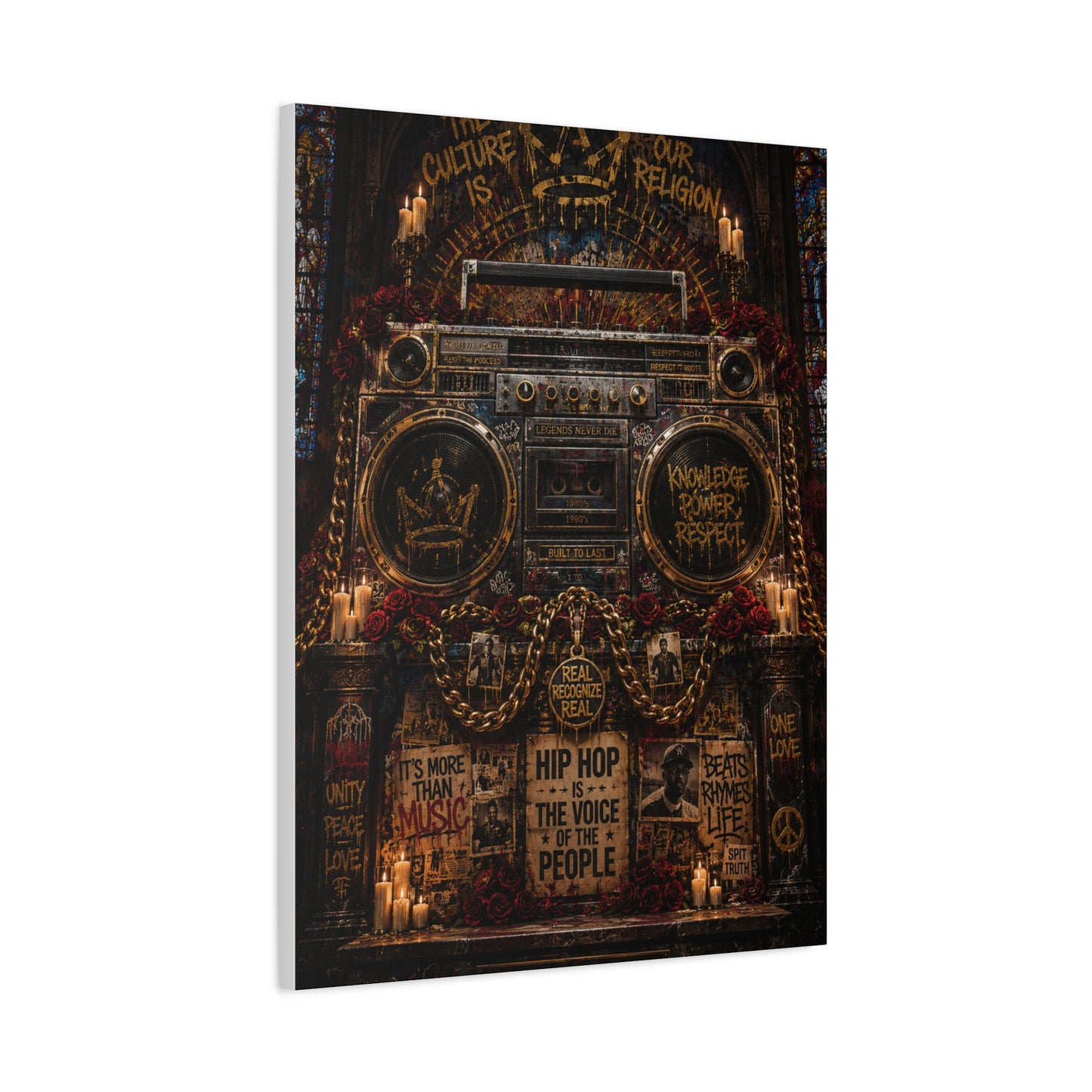 Hip Hop Cathedral Boombox Street Wall Art & Canvas Print