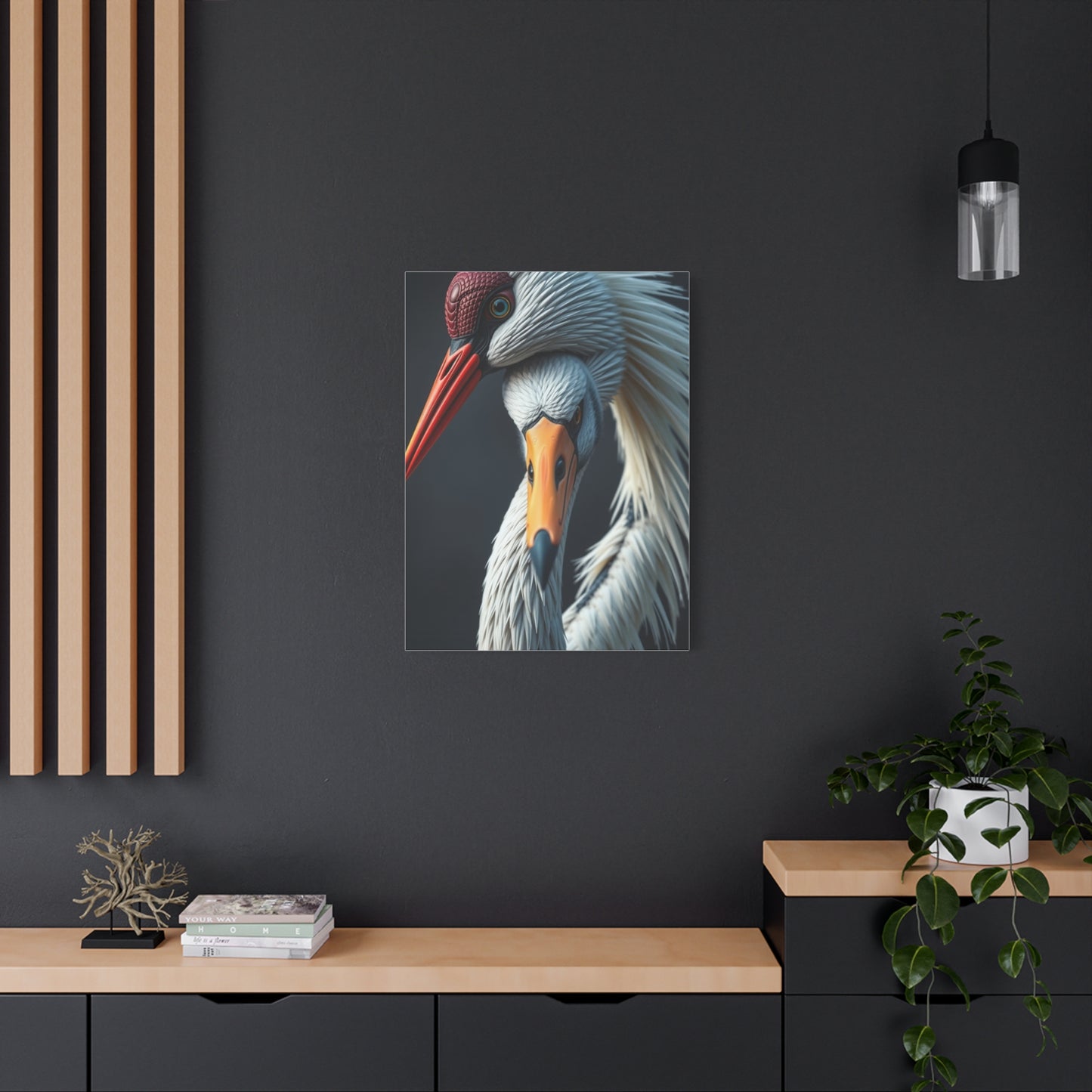 Masterpiece Crane Bird Art Vision Wall Art & Canvas Print