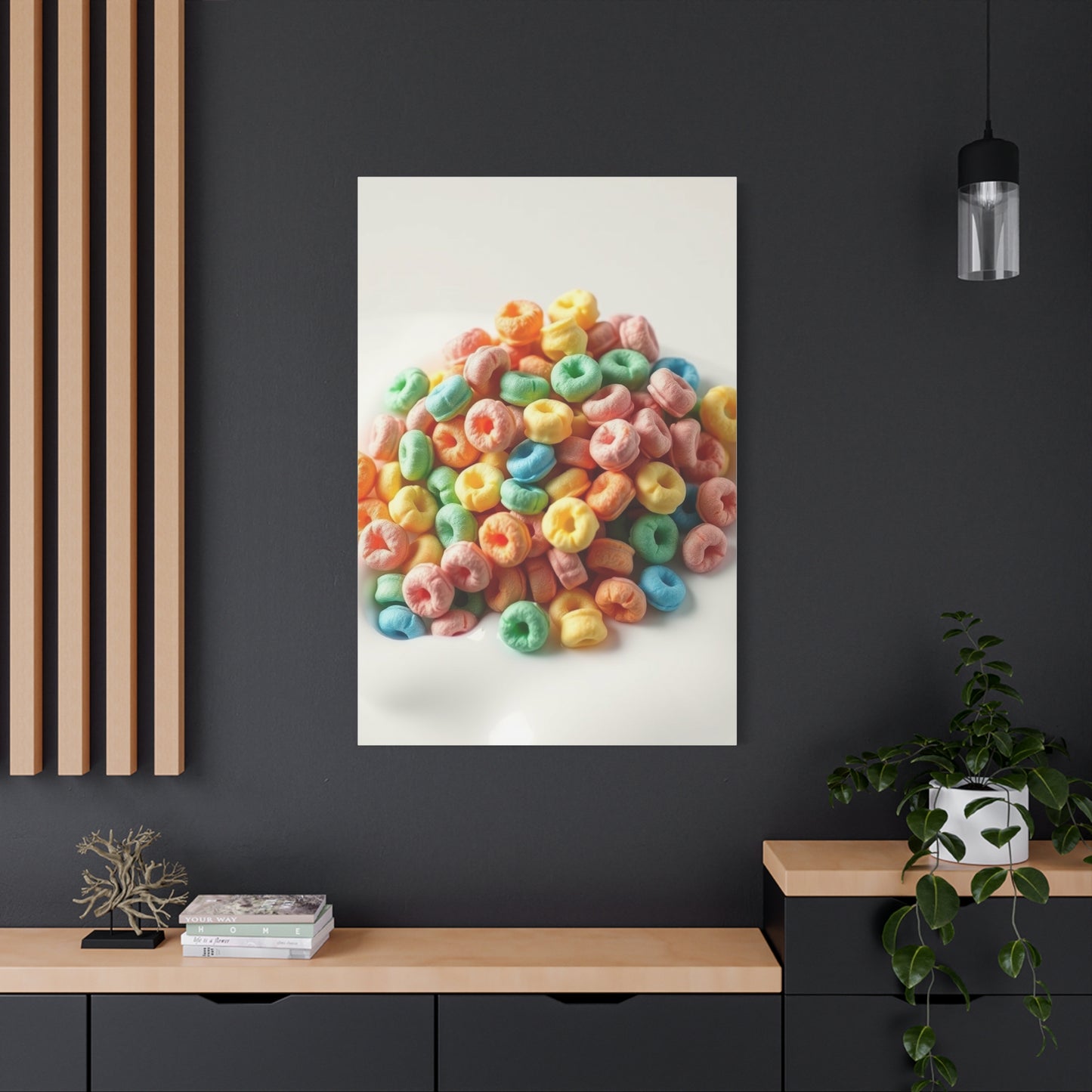 Kaleidoscope in Cream Canvas Wall Art & Canvas Print