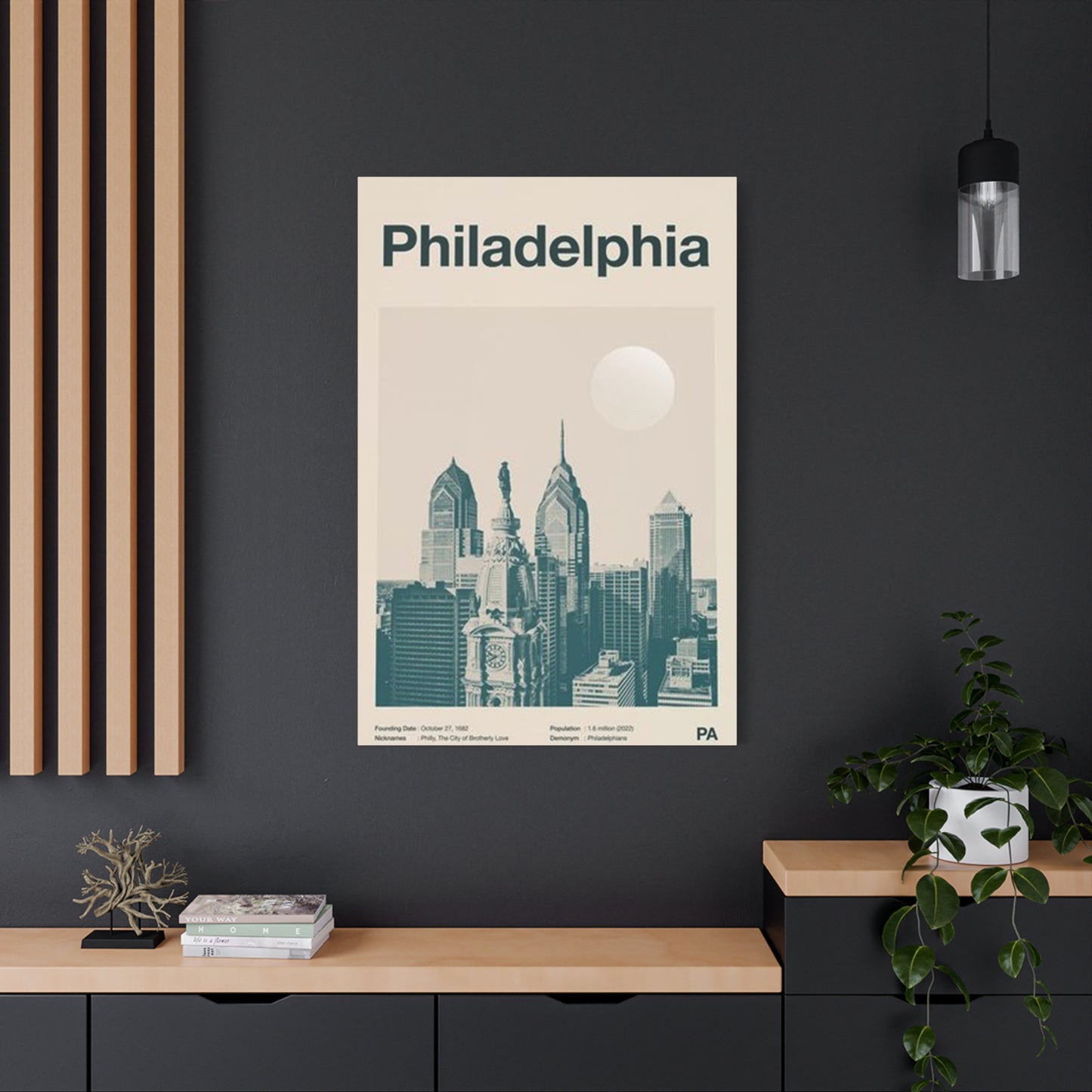 Philadelphia Pennsylvania Skyline Wall Art & Canvas Prints