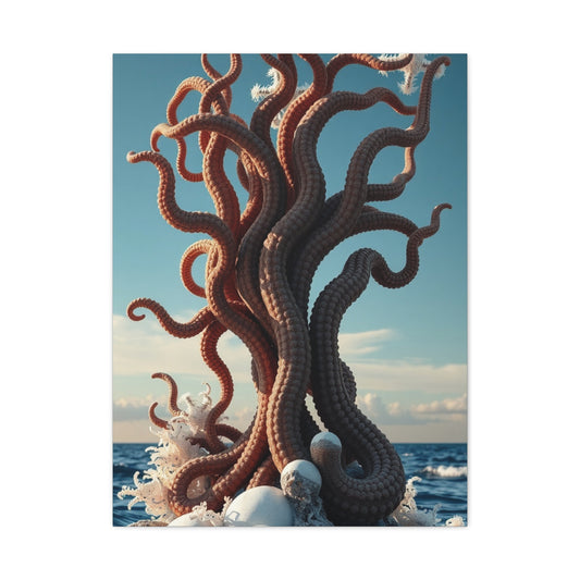 Aquamarine Marvel Canvas Wall Art & Canvas Print