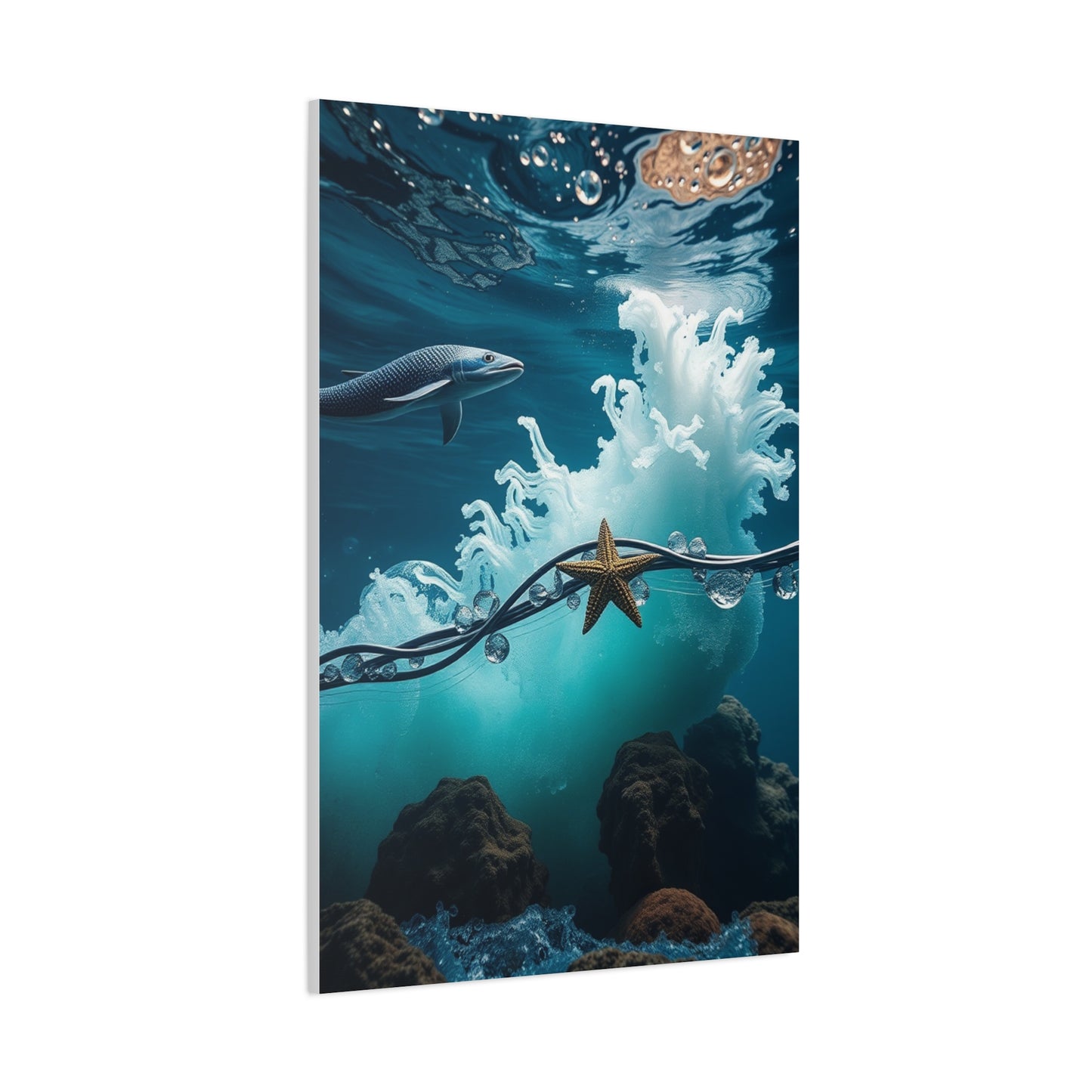Sapphire Serenity Canvas Wall Art & Canvas Print