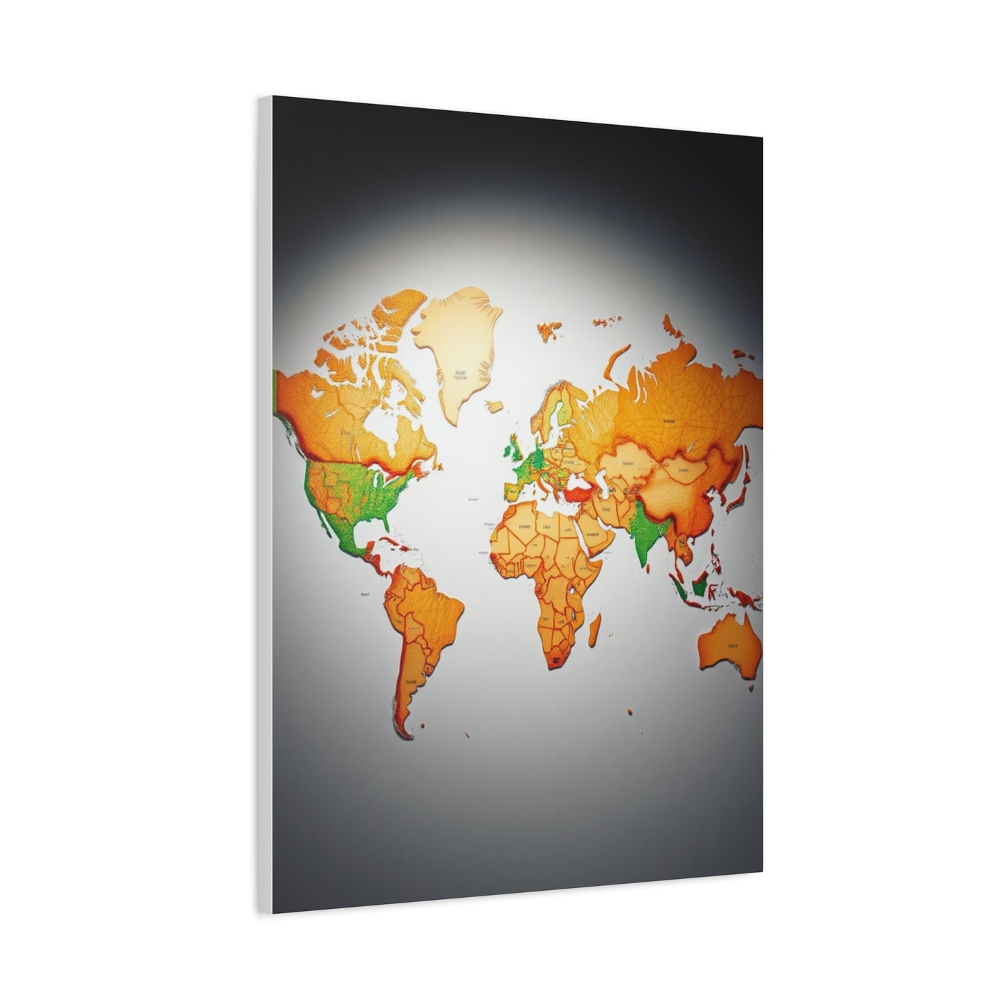 Vision World Map Art Art Wall Art & Canvas Print