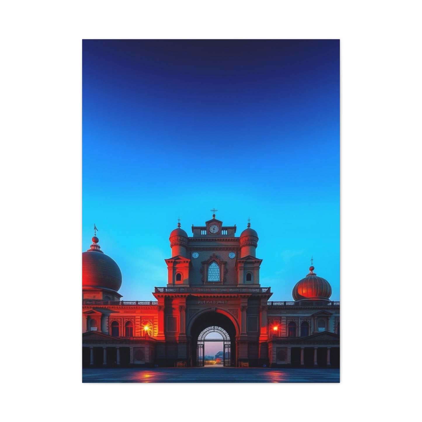 Regal Blue and Clay Fusion Wall Art & Canvas Print