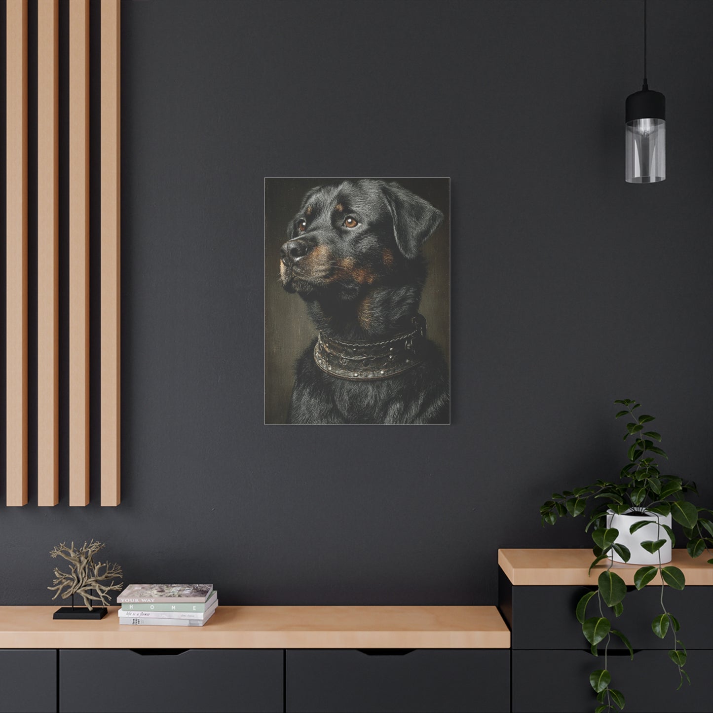 Rottweiler Classic Portrait Wall Art & Canvas Print