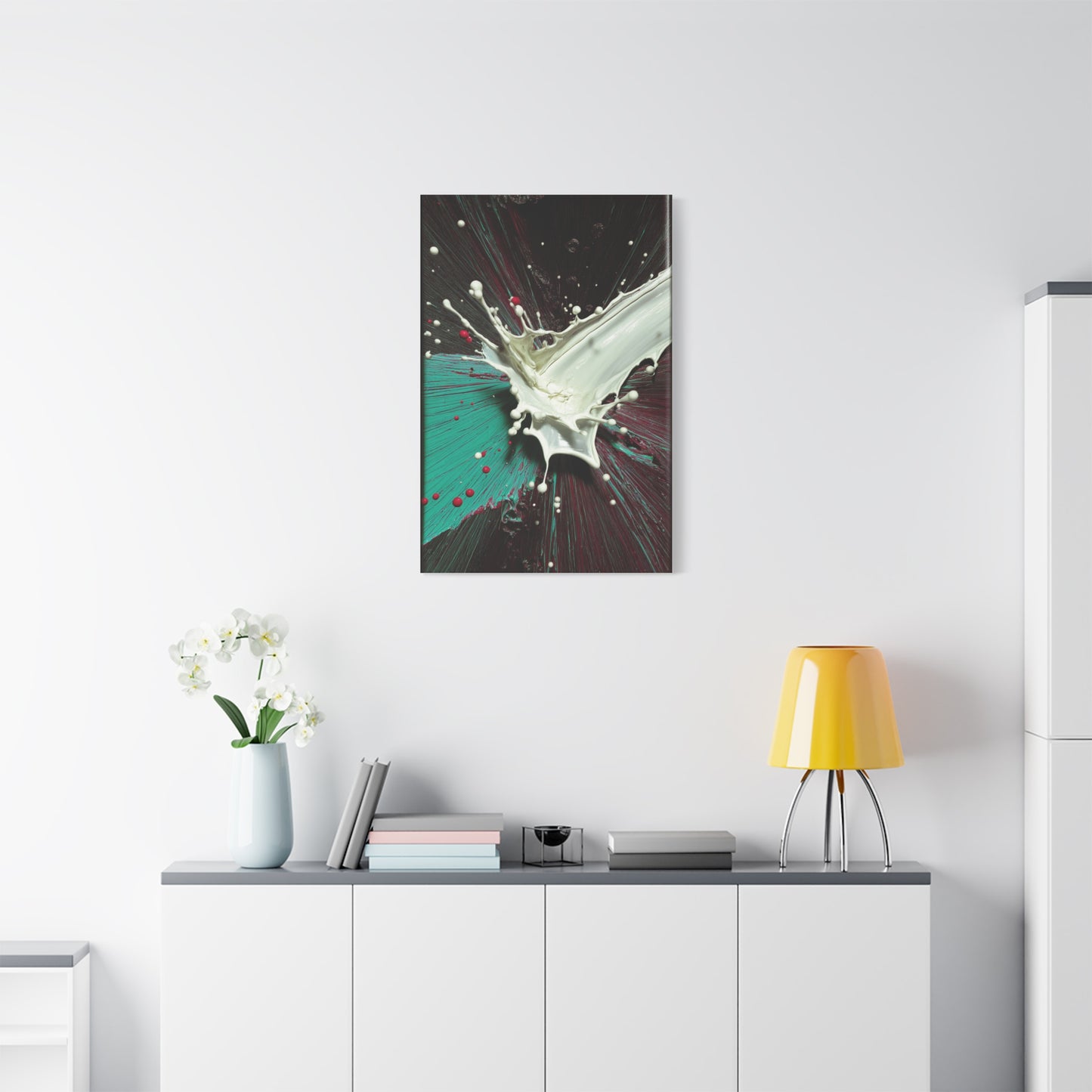 Abstract Liquid Paint Impact Wall Art & Canvas Print