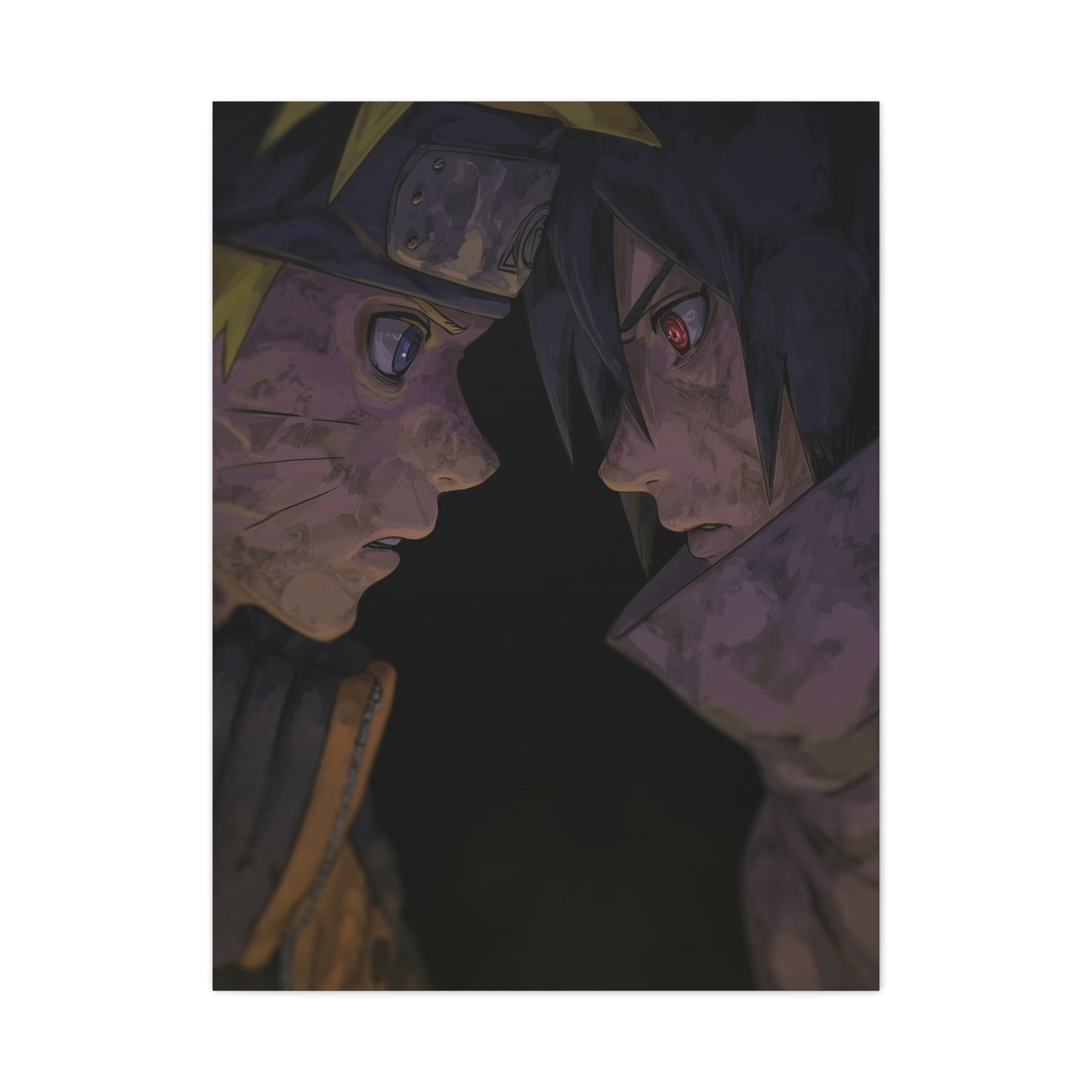 Naruto Uzumaki vs Sasuke Uchiha Final Stare Down Wall Art & Canvas Print