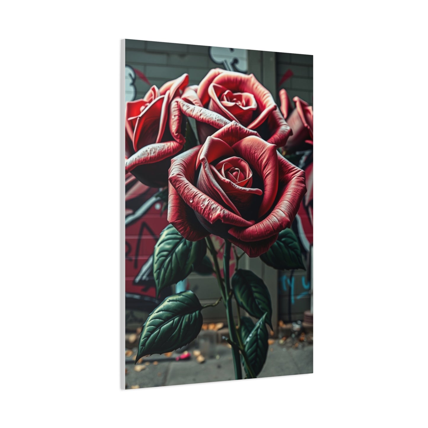 Renaissance Bloom Graffiti Wall Art & Canvas Print