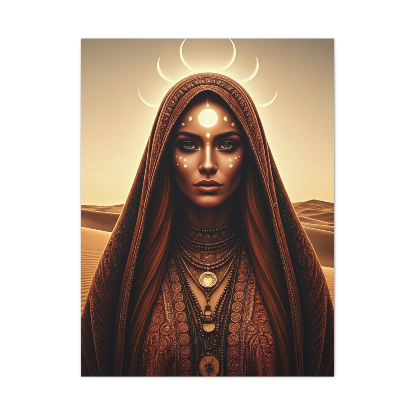 Moonlit Desert Priestess Wall Art & Canvas Prints