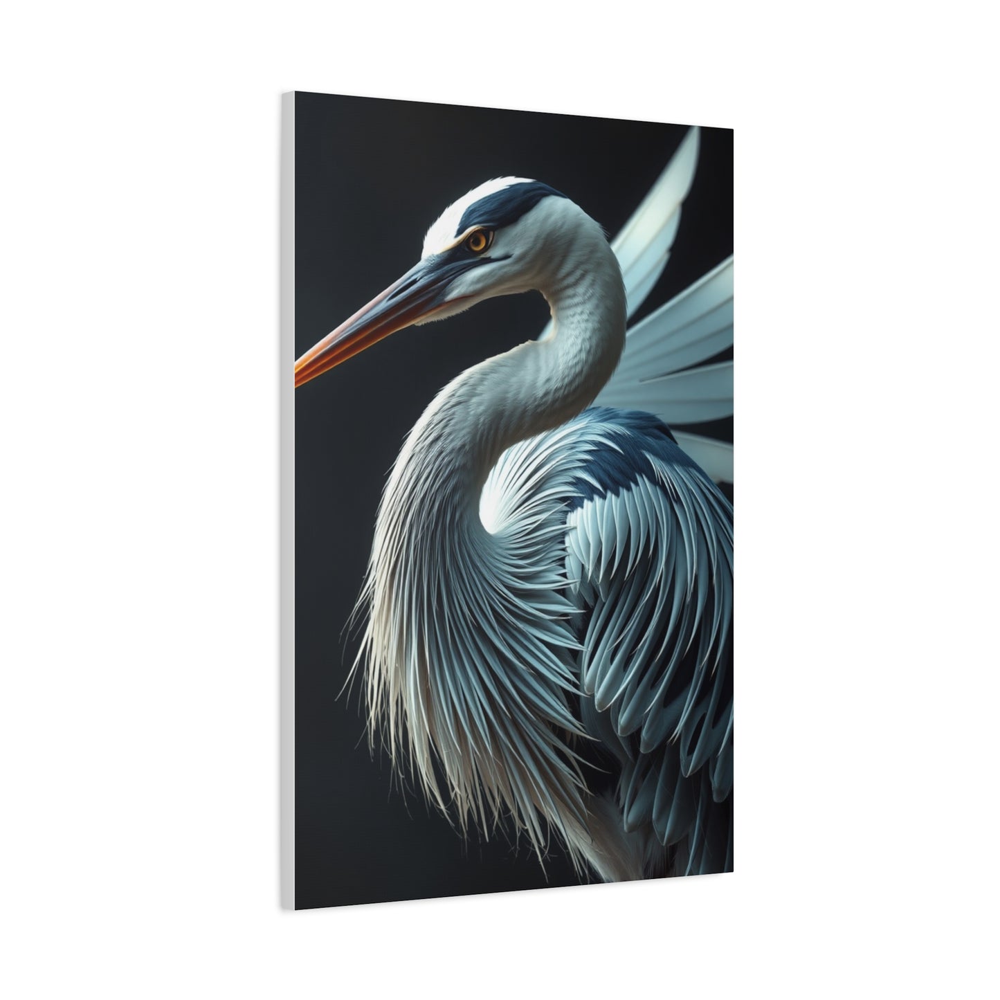 Opulent Heron Tableau wall art & canvas print