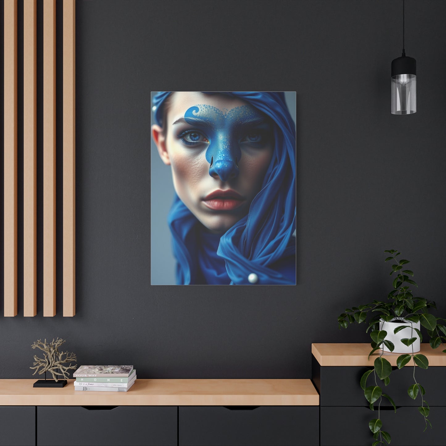 Navy Blue Art Luxury Canvas Wall Art & Canvas Print