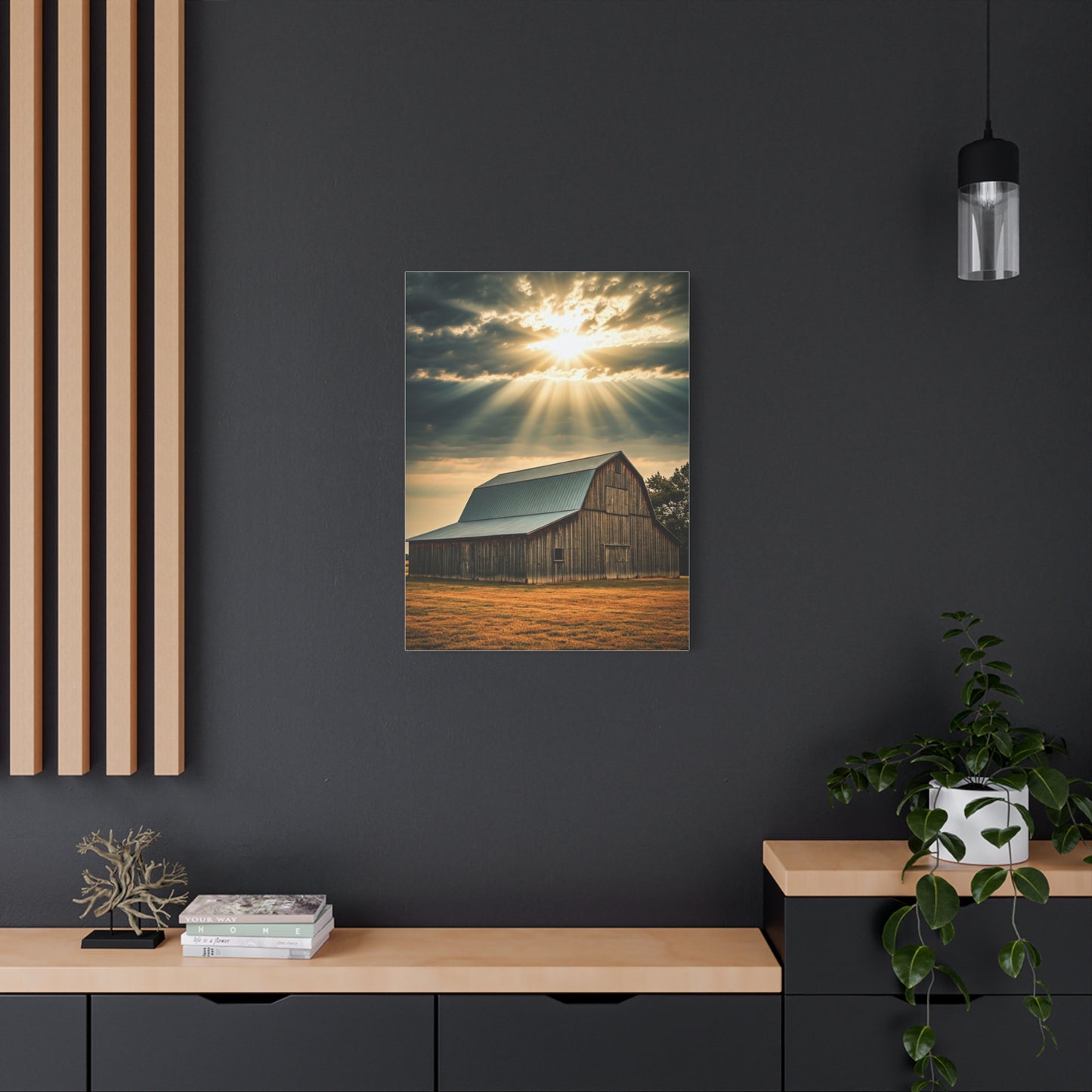 Sunbreak Over the Old Barn Wall Art & Canvas Prints