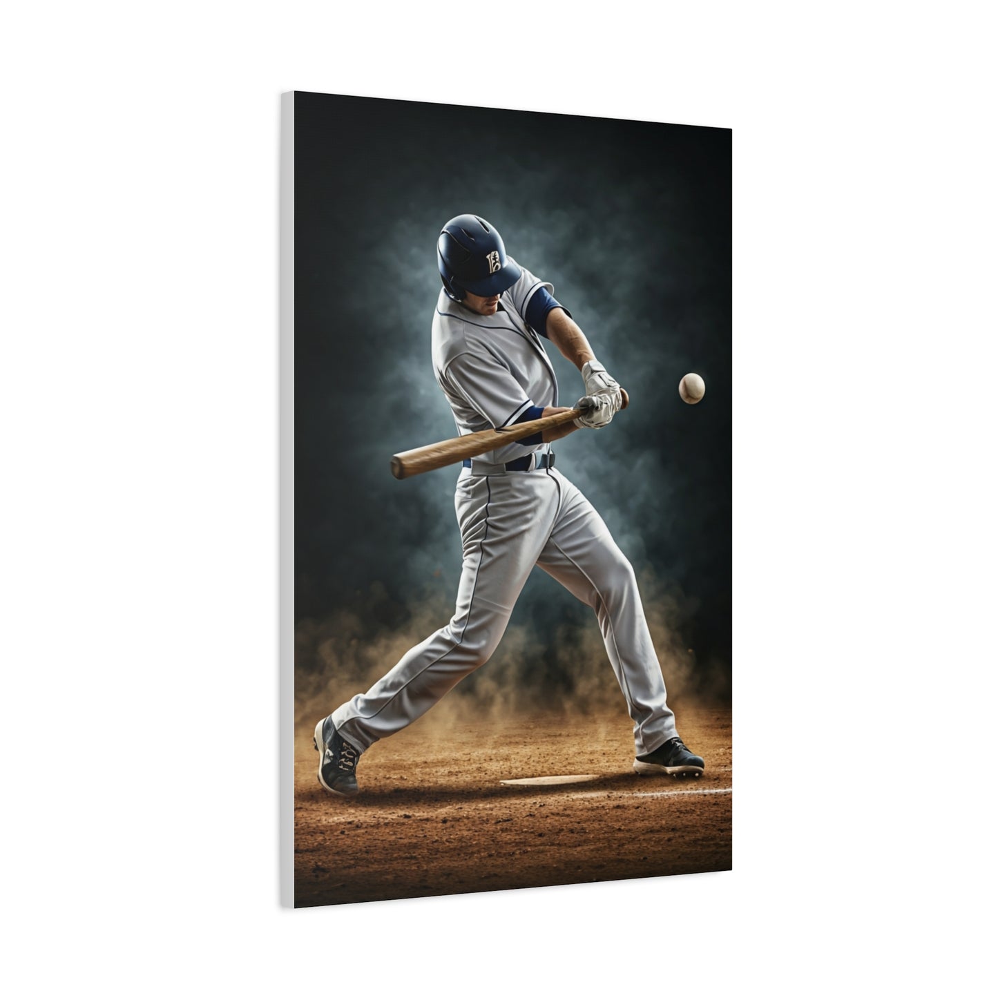 Spotlight Baseball Swing Impact Wall Art & Canvas Prints