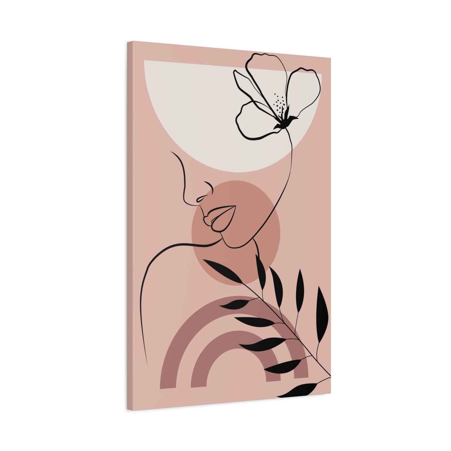 Lady Flower Leaves Deco Wall Art & Canvas Prints