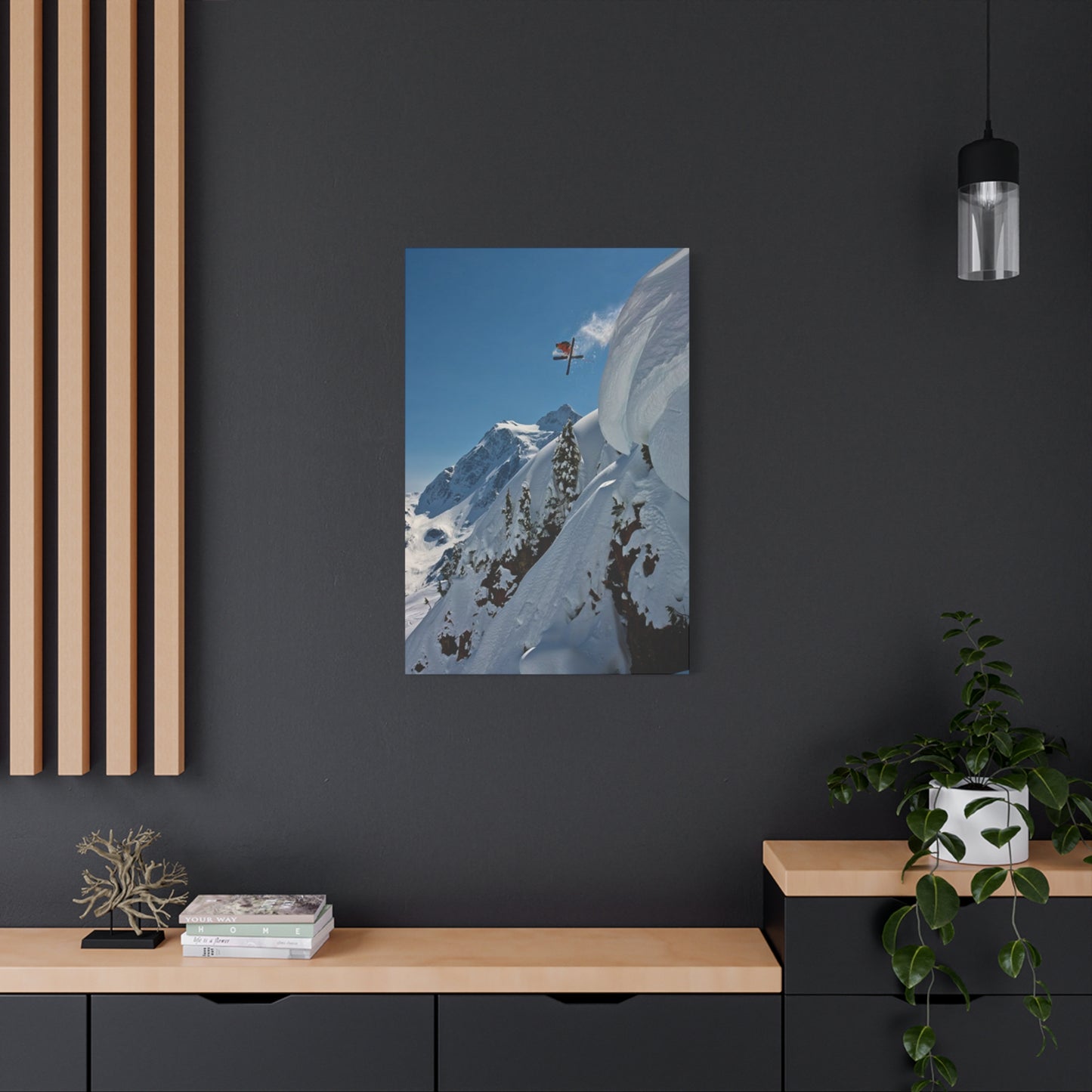 Ski Jumping From Snow Mountain Wall Art & Canvas Prints