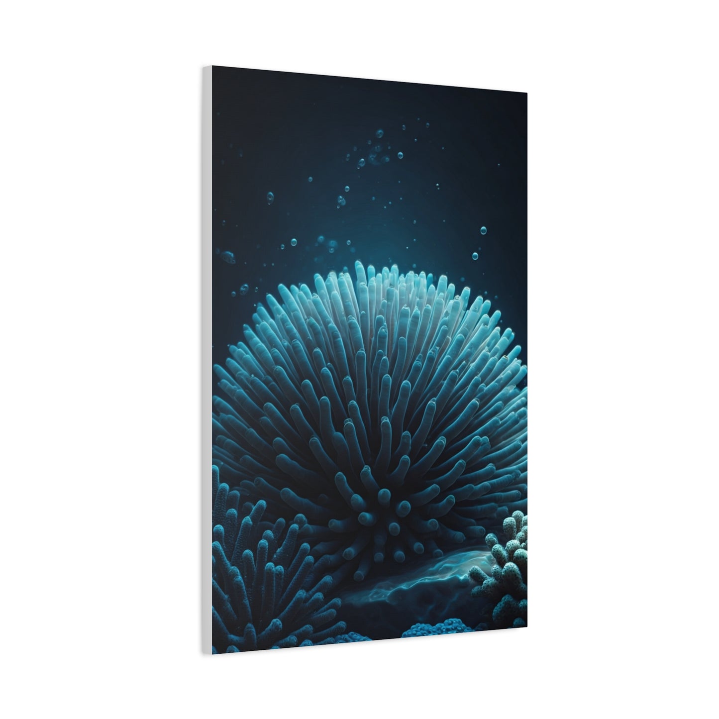 Coral Reef Glow in Deep Blue Ocean Wall Art & Canvas Prints