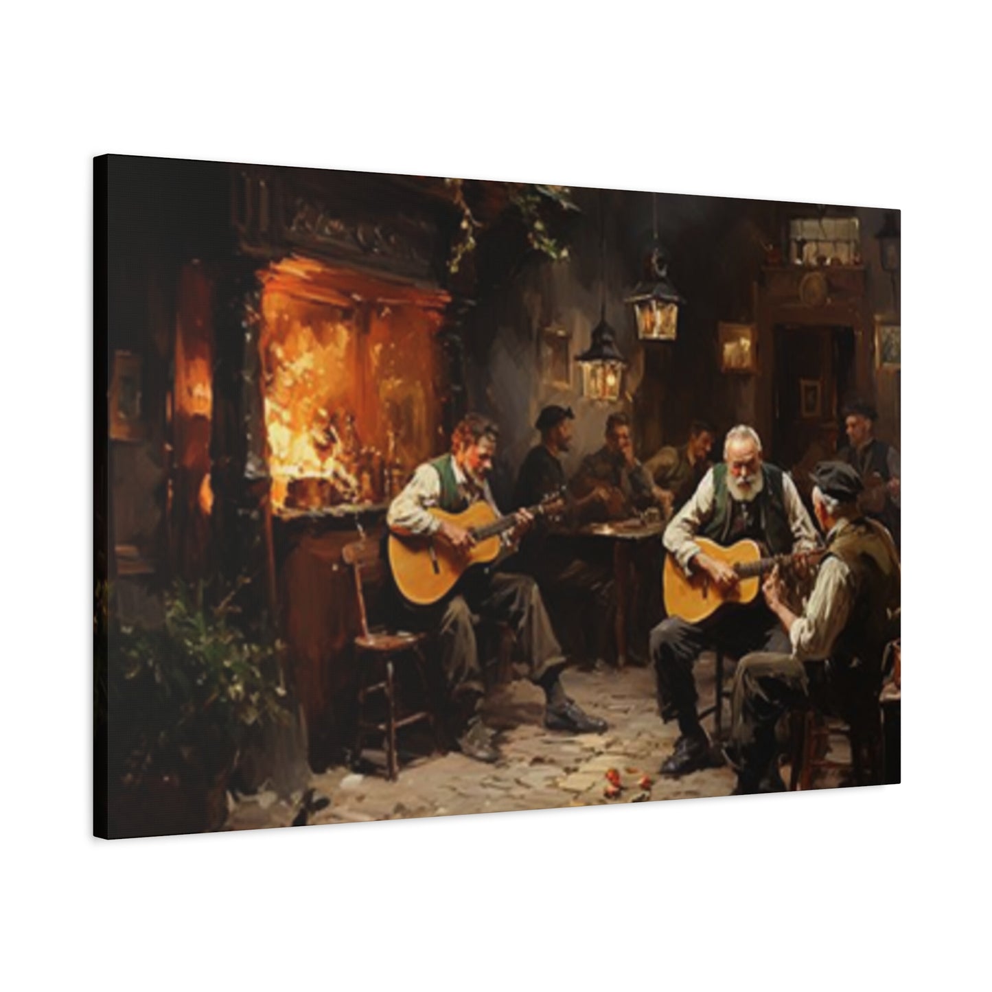 People At Pub & Bar Painting Wall Art & Canvas Prints