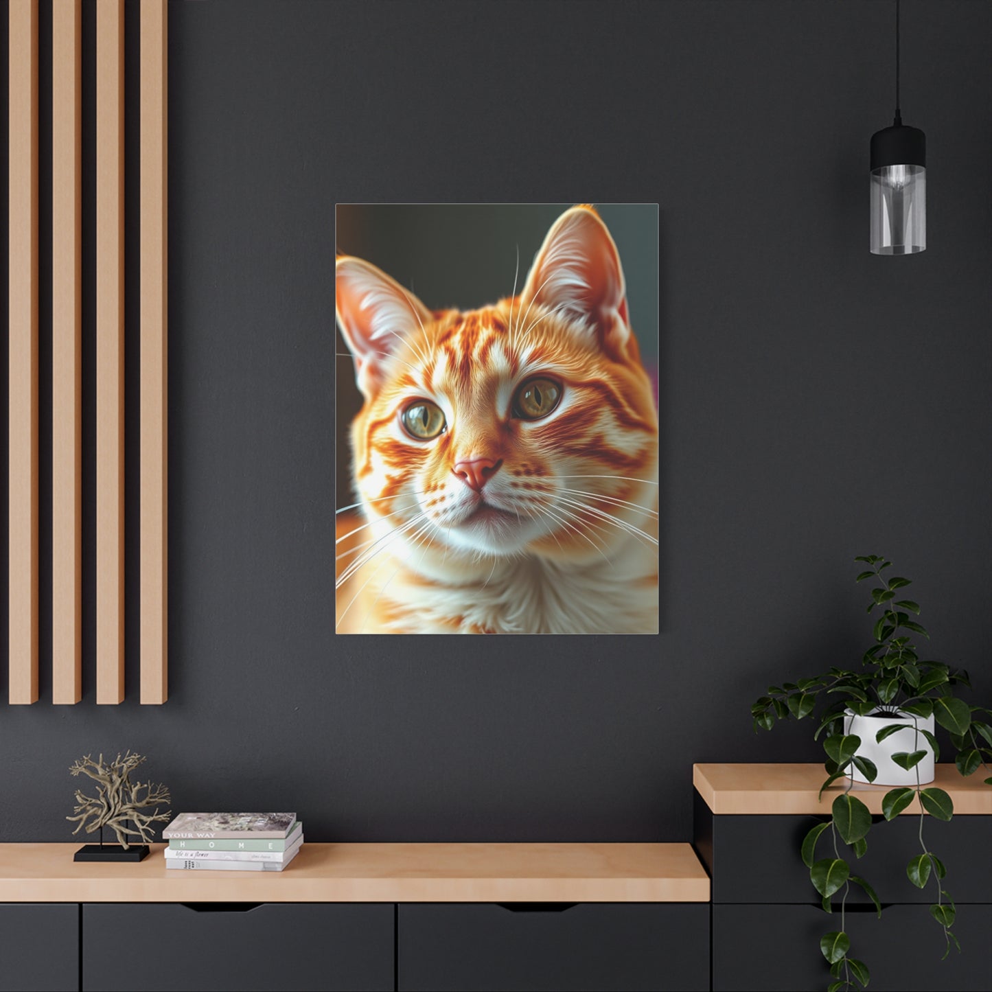 Vision Orange Cat Art Art Wall Art & Canvas Print